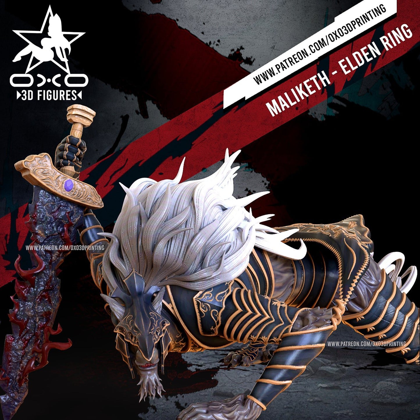 Queen Marika and Maliketh - OXO3D - Dark Forge Arts