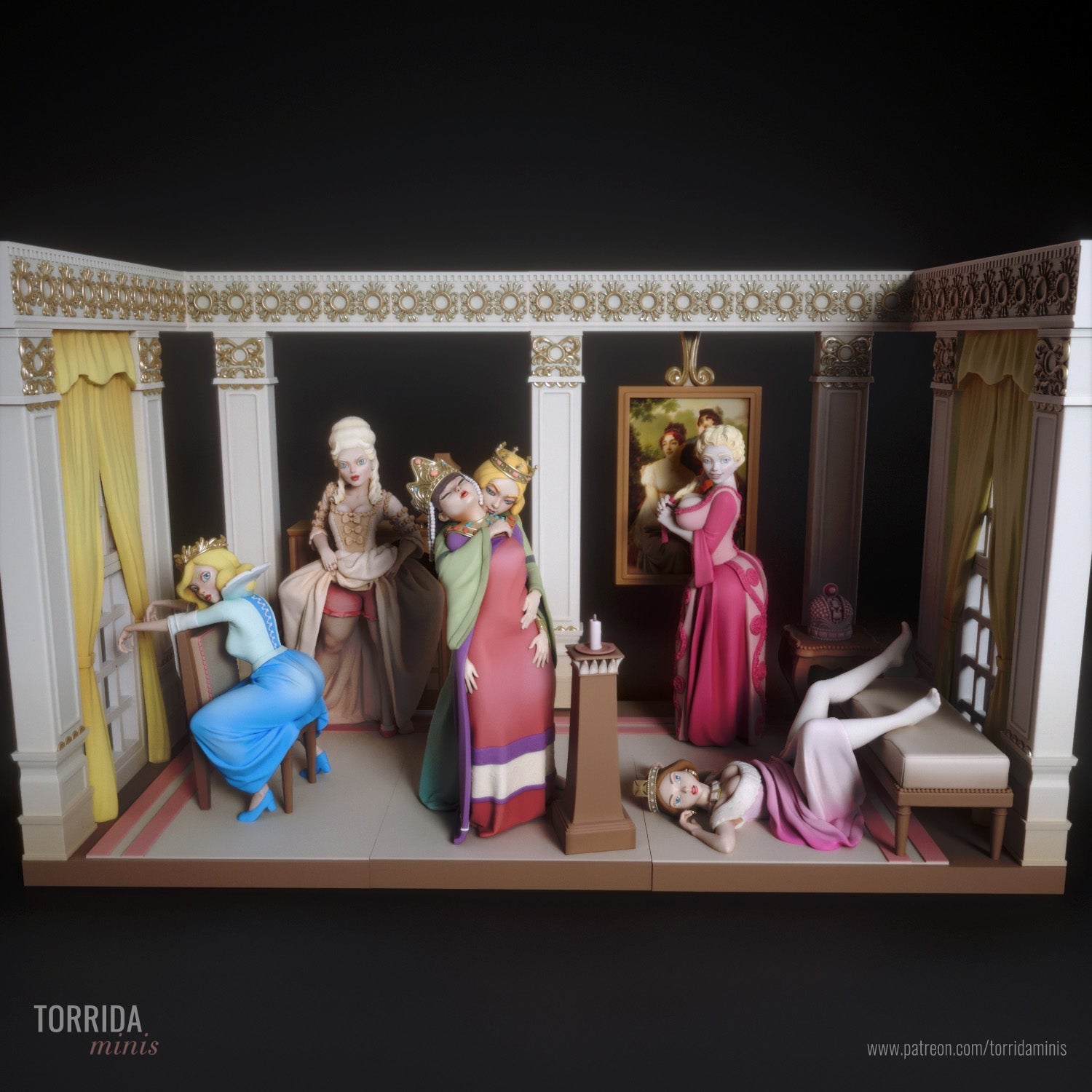Queens Theodora and Isabella - Torrida Minis - Dark Forge Arts