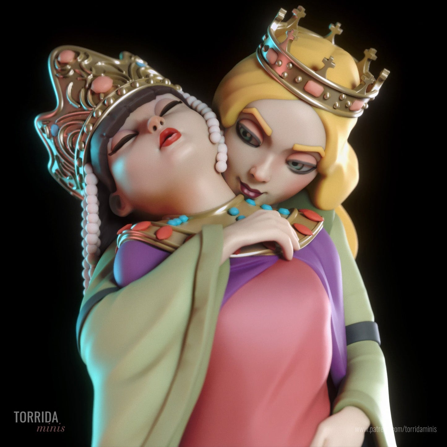 Queens Theodora and Isabella - Torrida Minis - Dark Forge Arts