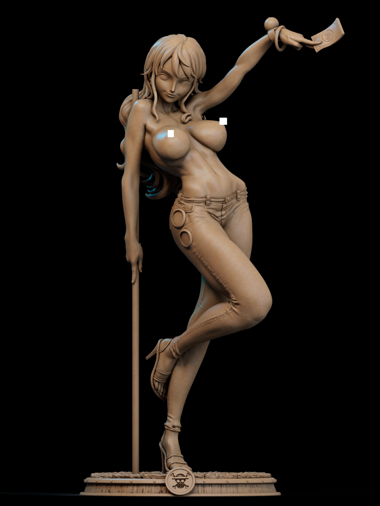 Estatua y miniatura de pin-up
