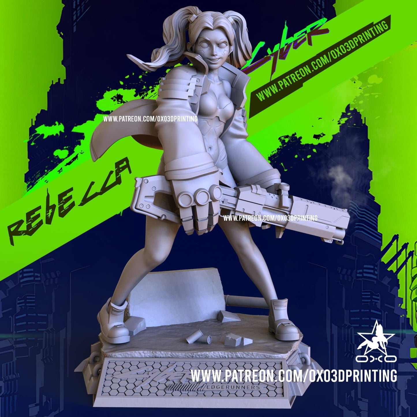 Rebecca Cyberpunk - OXO3D - Dark Forge Arts
