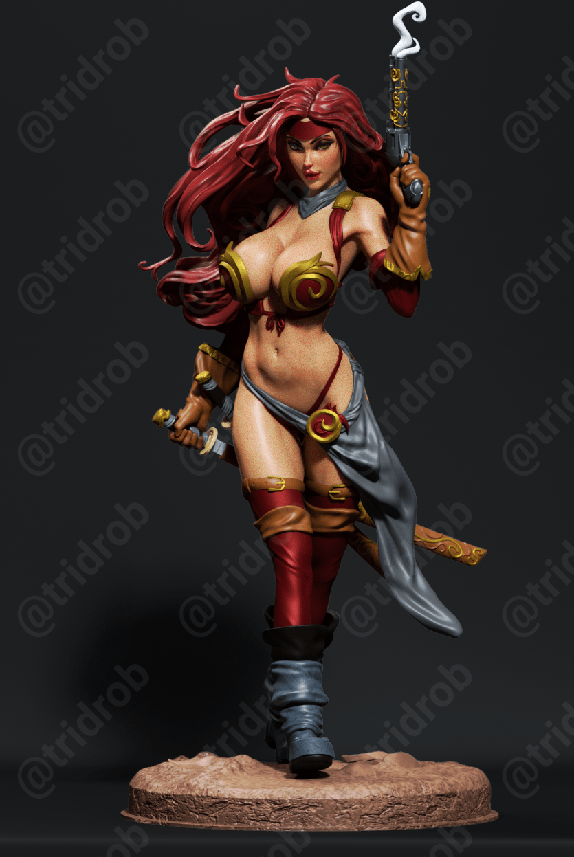 Red Monika - CA 3D Studios - Dark Forge Arts