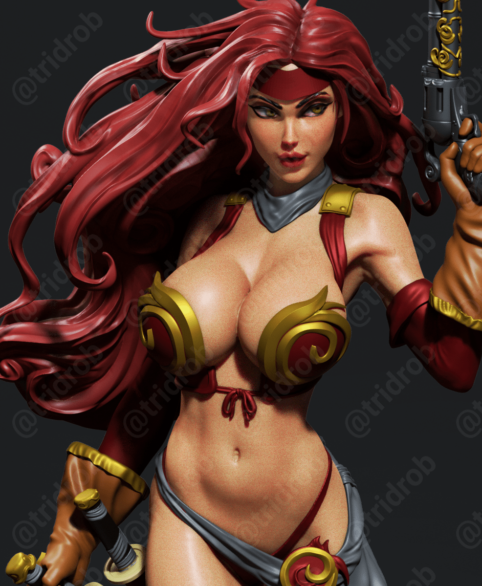 Red Monika - CA 3D Studios - Dark Forge Arts