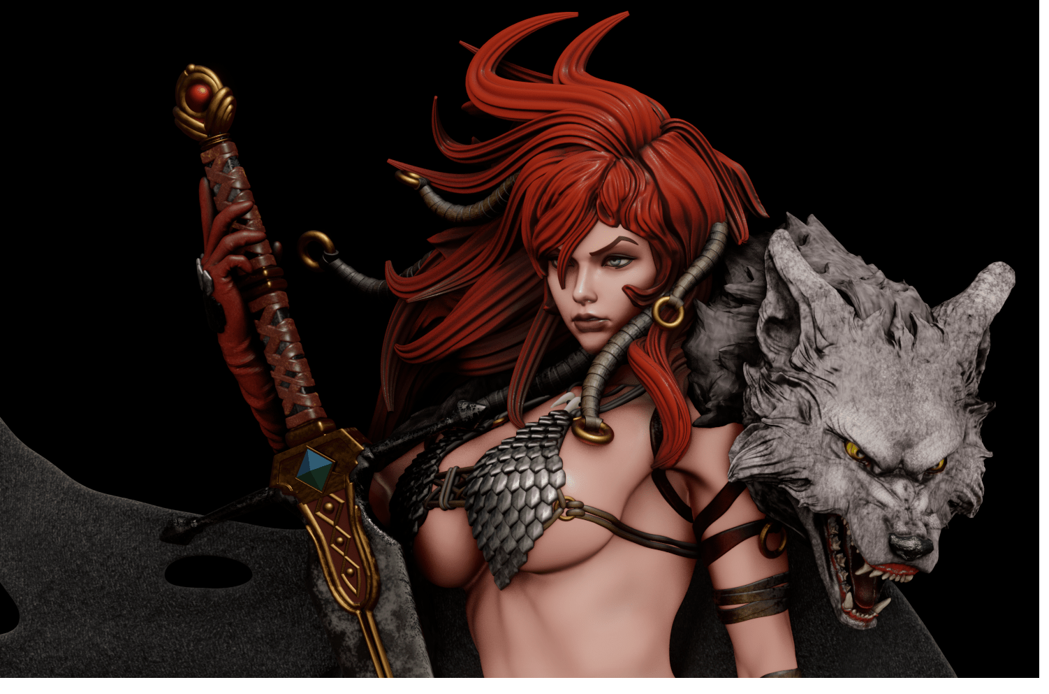 Red Sonja - Abe3D - Dark Forge Arts