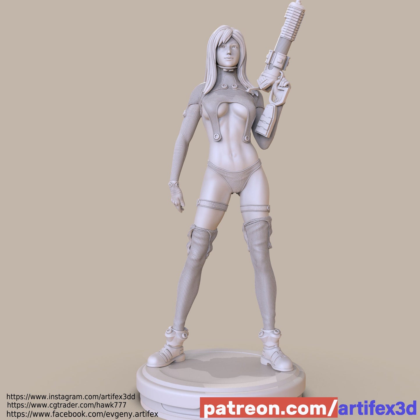 Reika Shimohira Gantz - Artifex3D - Dark Forge Arts