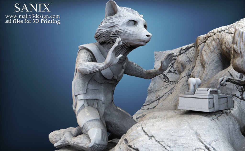 Rocket & Groot v1 - Sanix3D - Dark Forge Arts