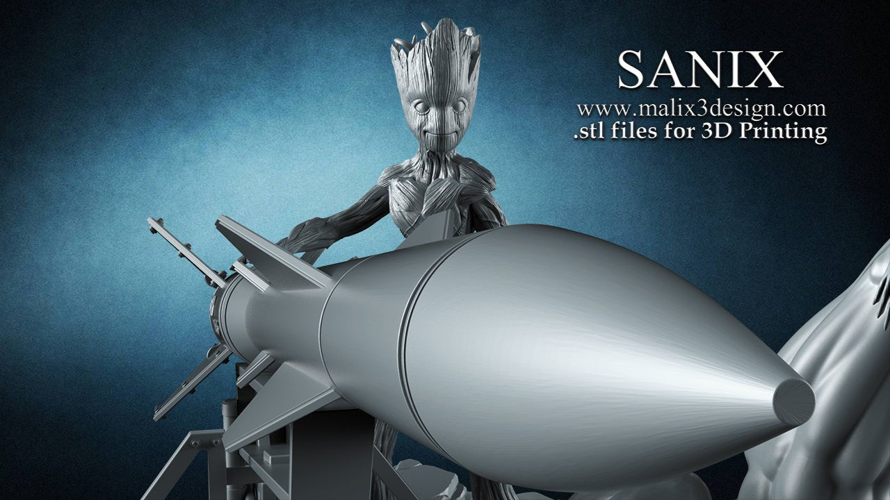 Rocket & Groot v2 - Sanix3D - Dark Forge Arts