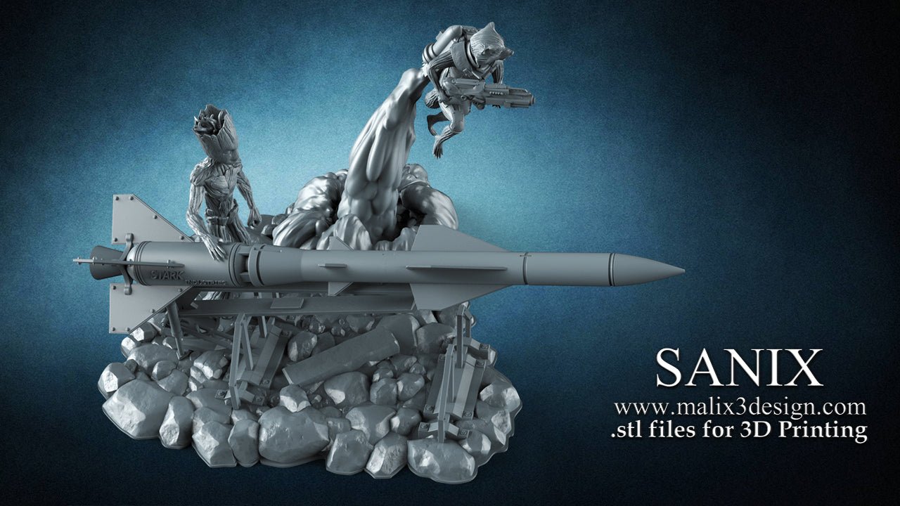 Rocket & Groot v2 - Sanix3D - Dark Forge Arts