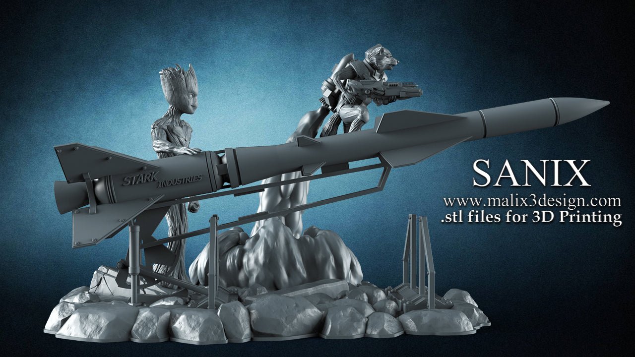 Rocket & Groot v2 - Sanix3D - Dark Forge Arts