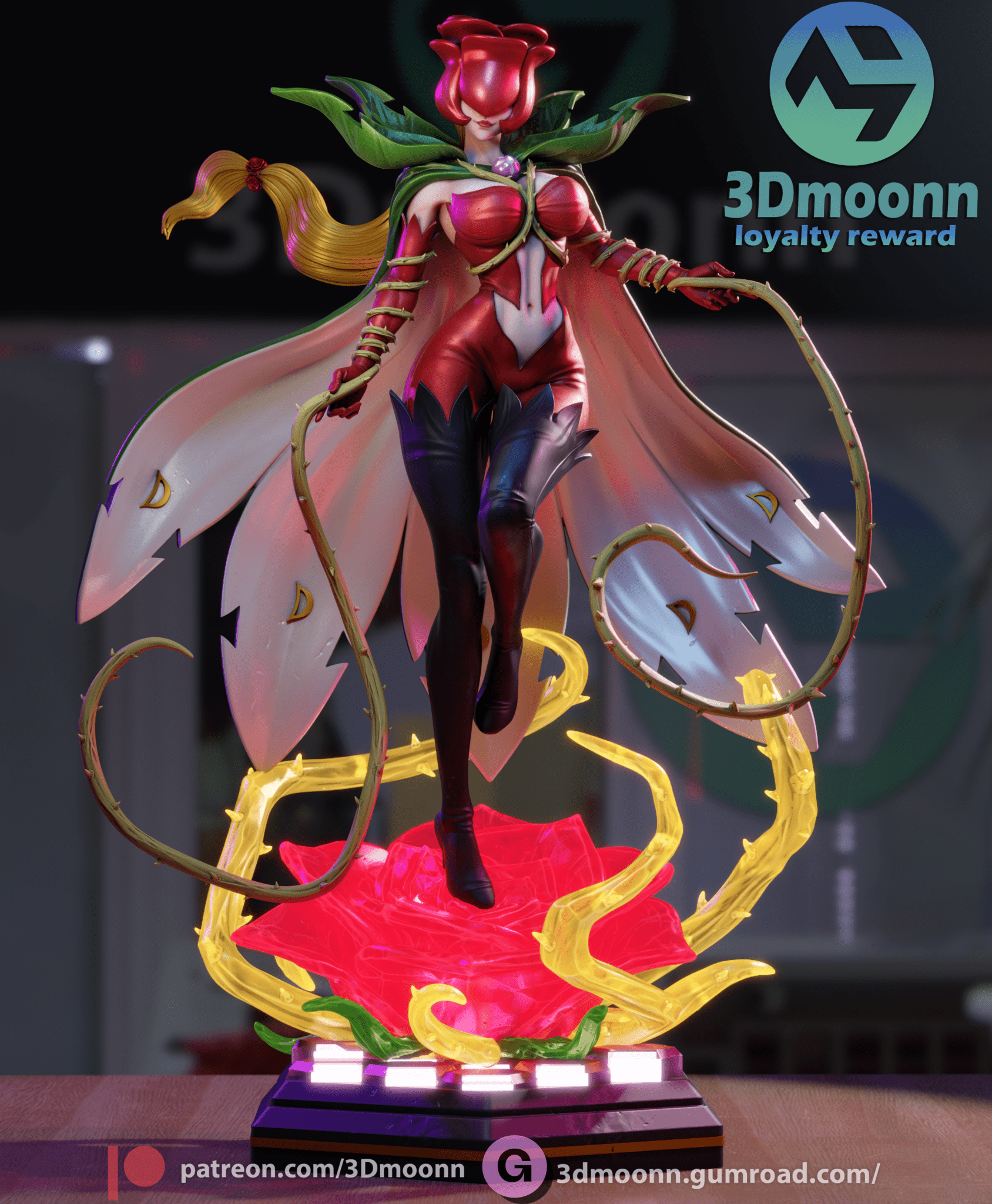 Rosemon - 3DMoonn - Dark Forge Arts