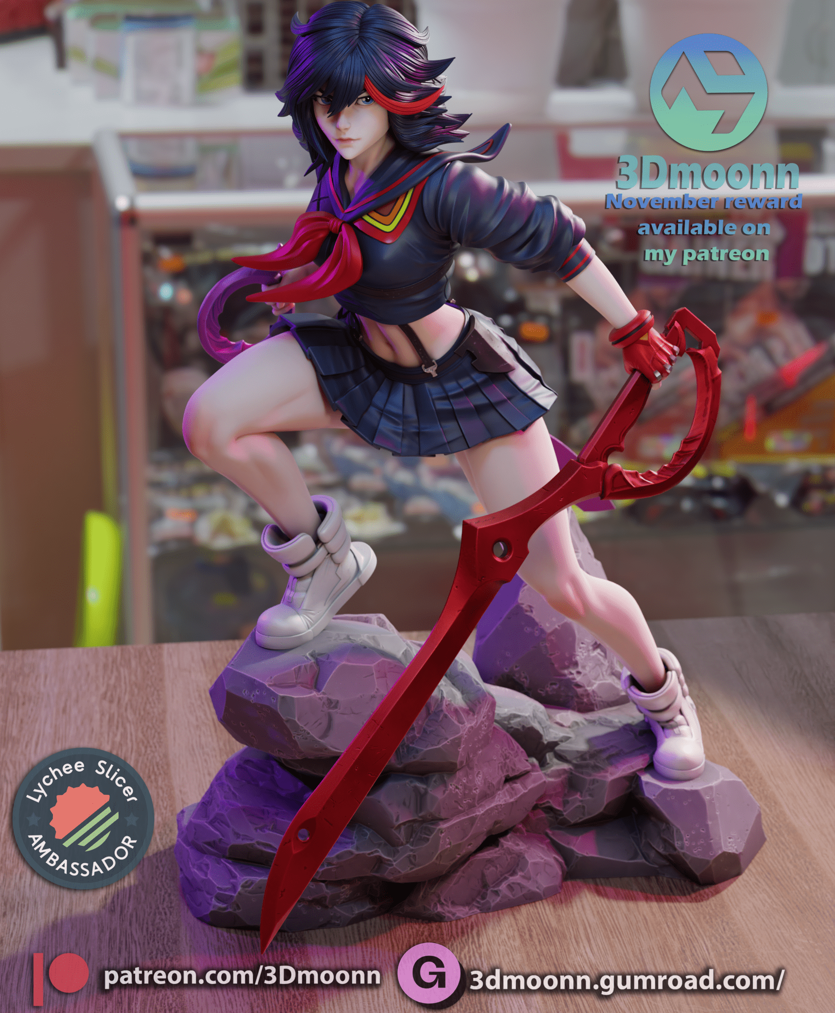 Ryuko Matoi - 3DMoonn - Dark Forge Arts