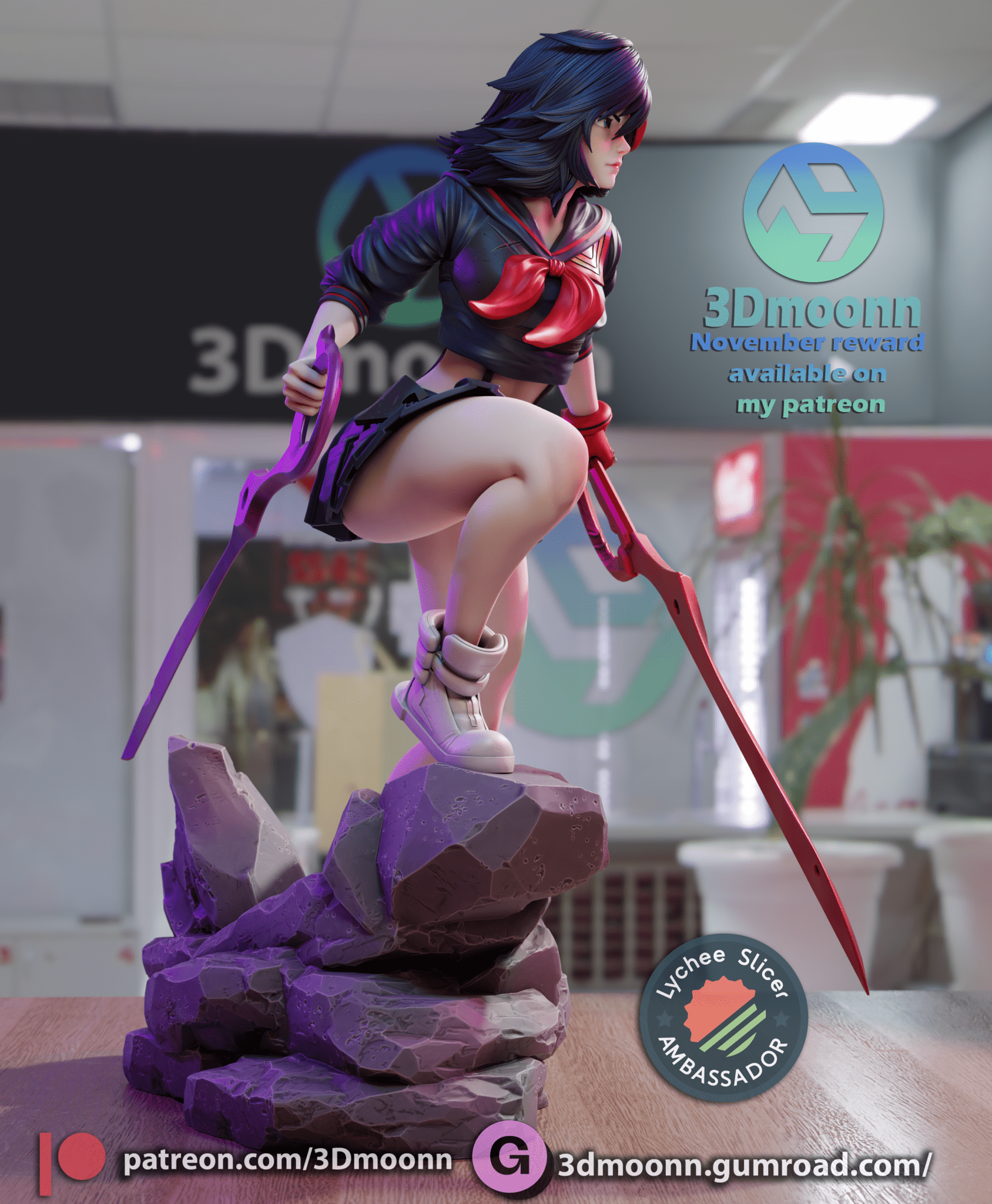 Ryuko Matoi - 3DMoonn - Dark Forge Arts