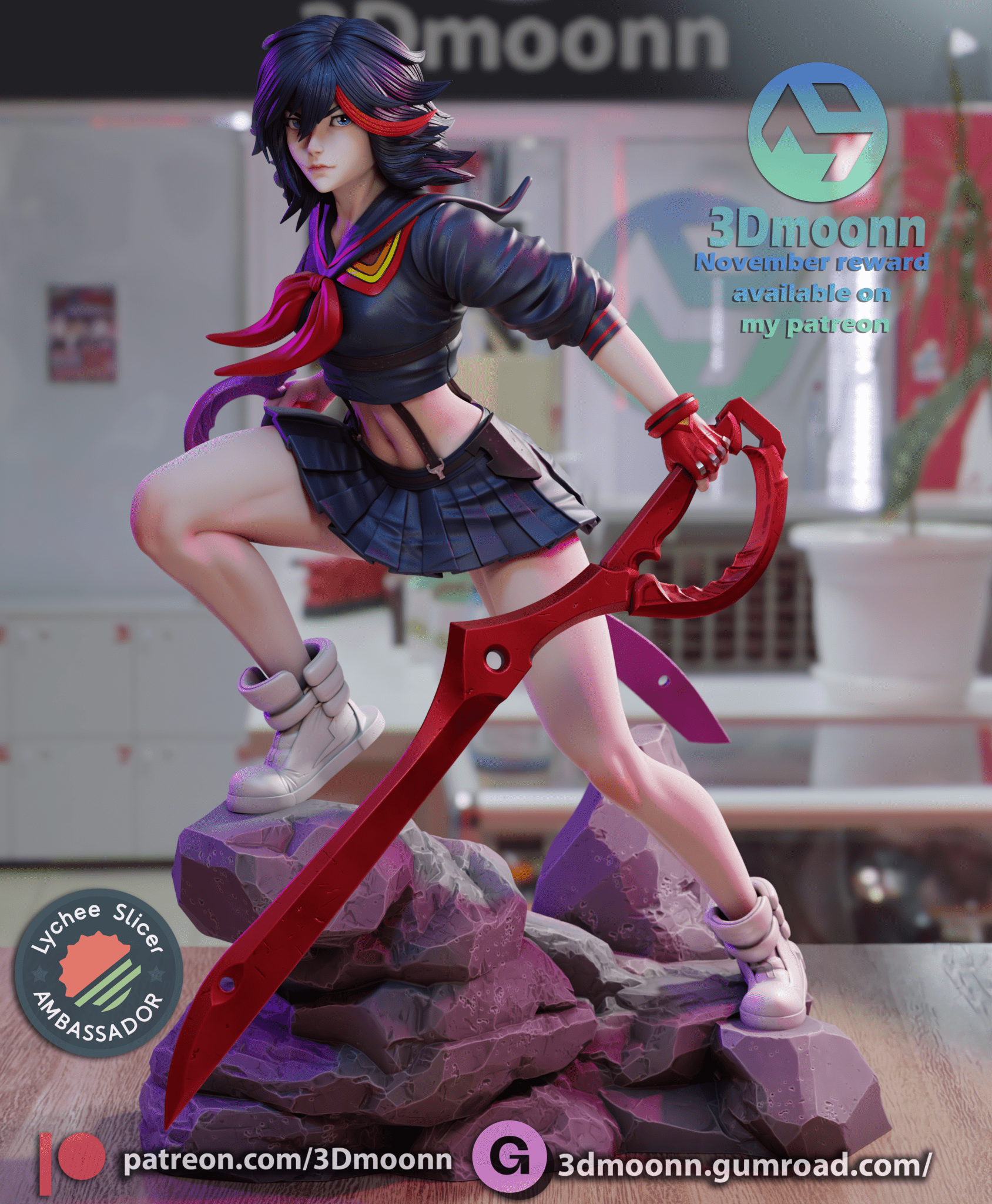Ryuko Matoi - 3DMoonn - Dark Forge Arts