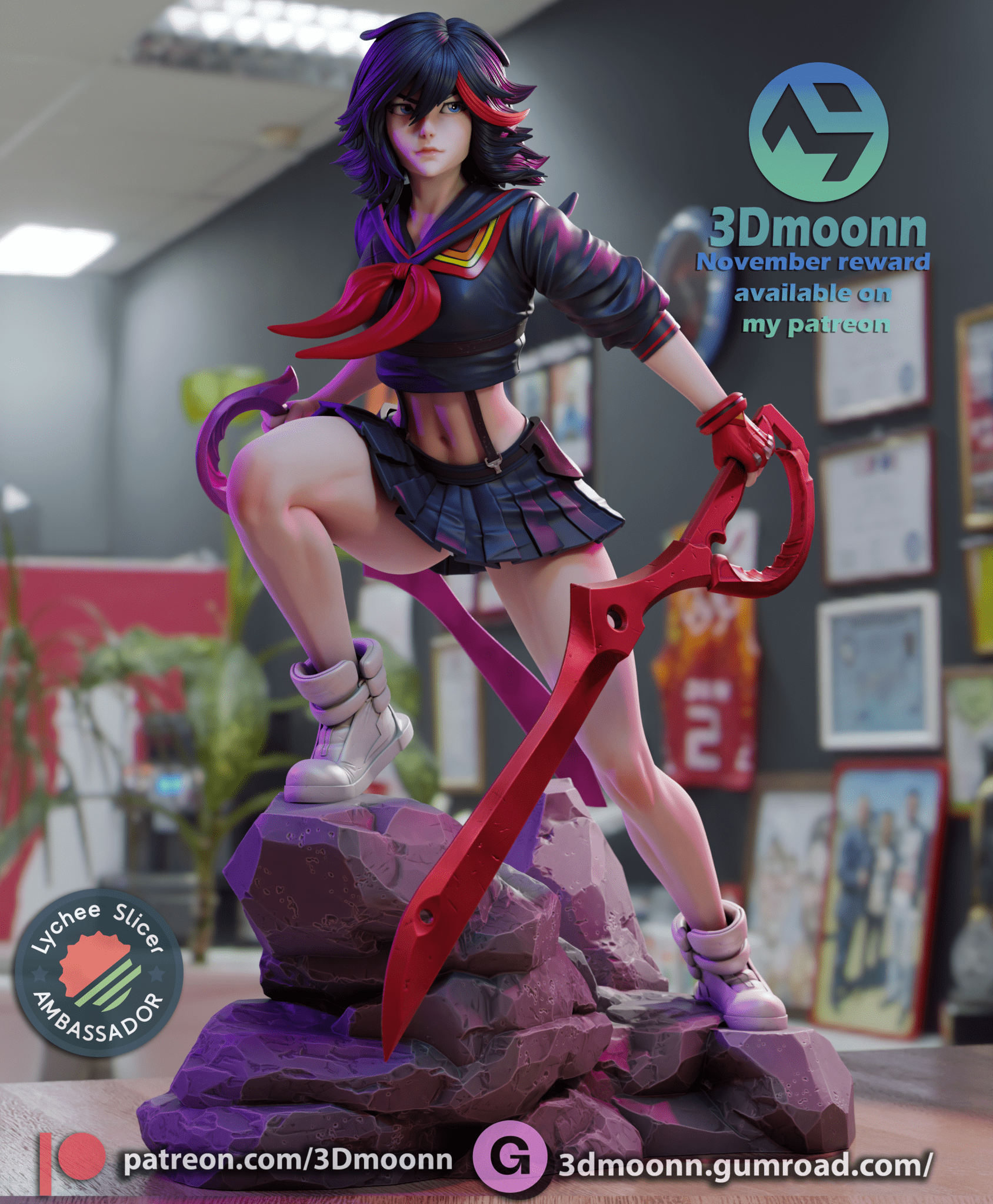 Ryuko Matoi - 3DMoonn - Dark Forge Arts