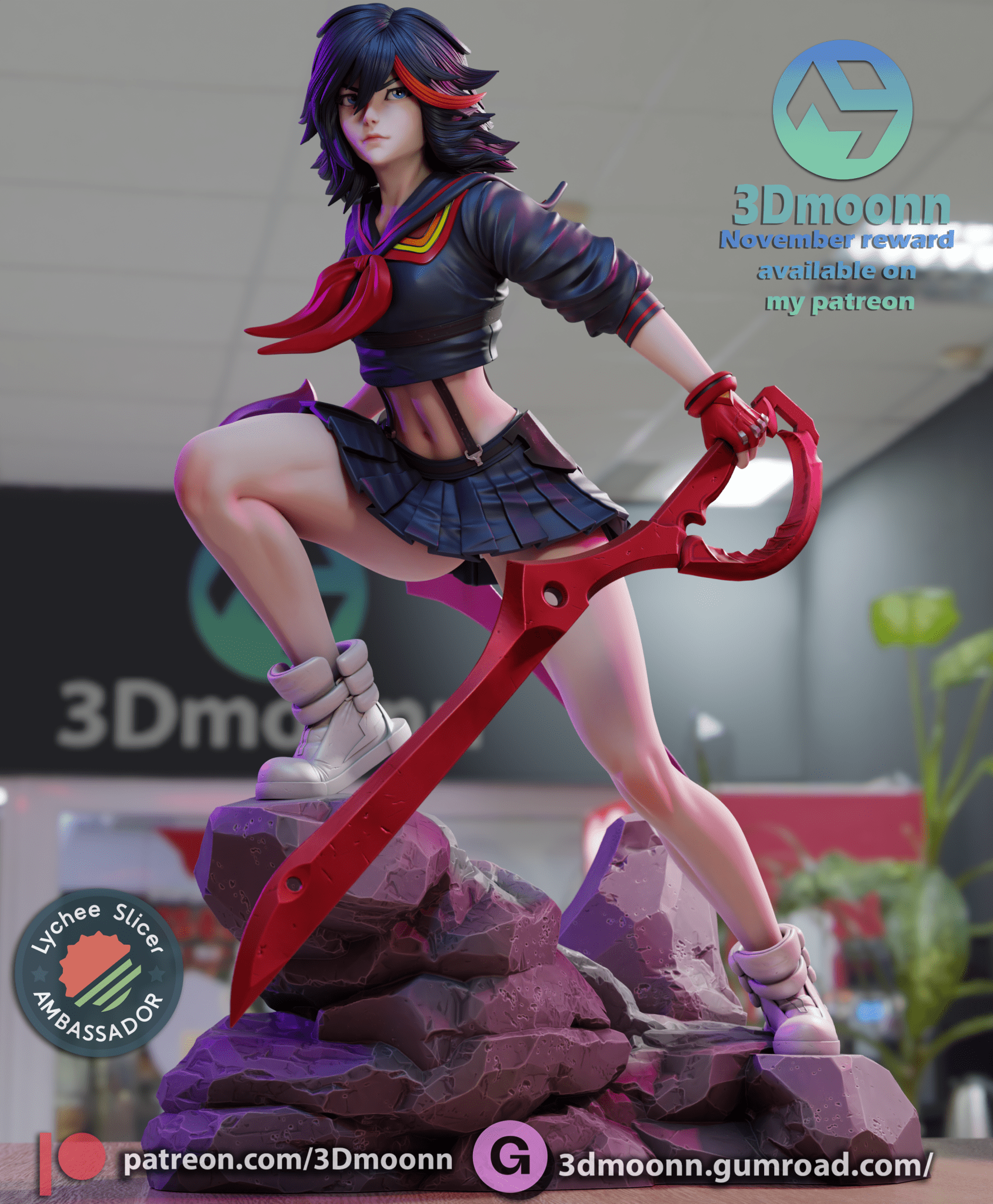 Ryuko Matoi - 3DMoonn - Dark Forge Arts
