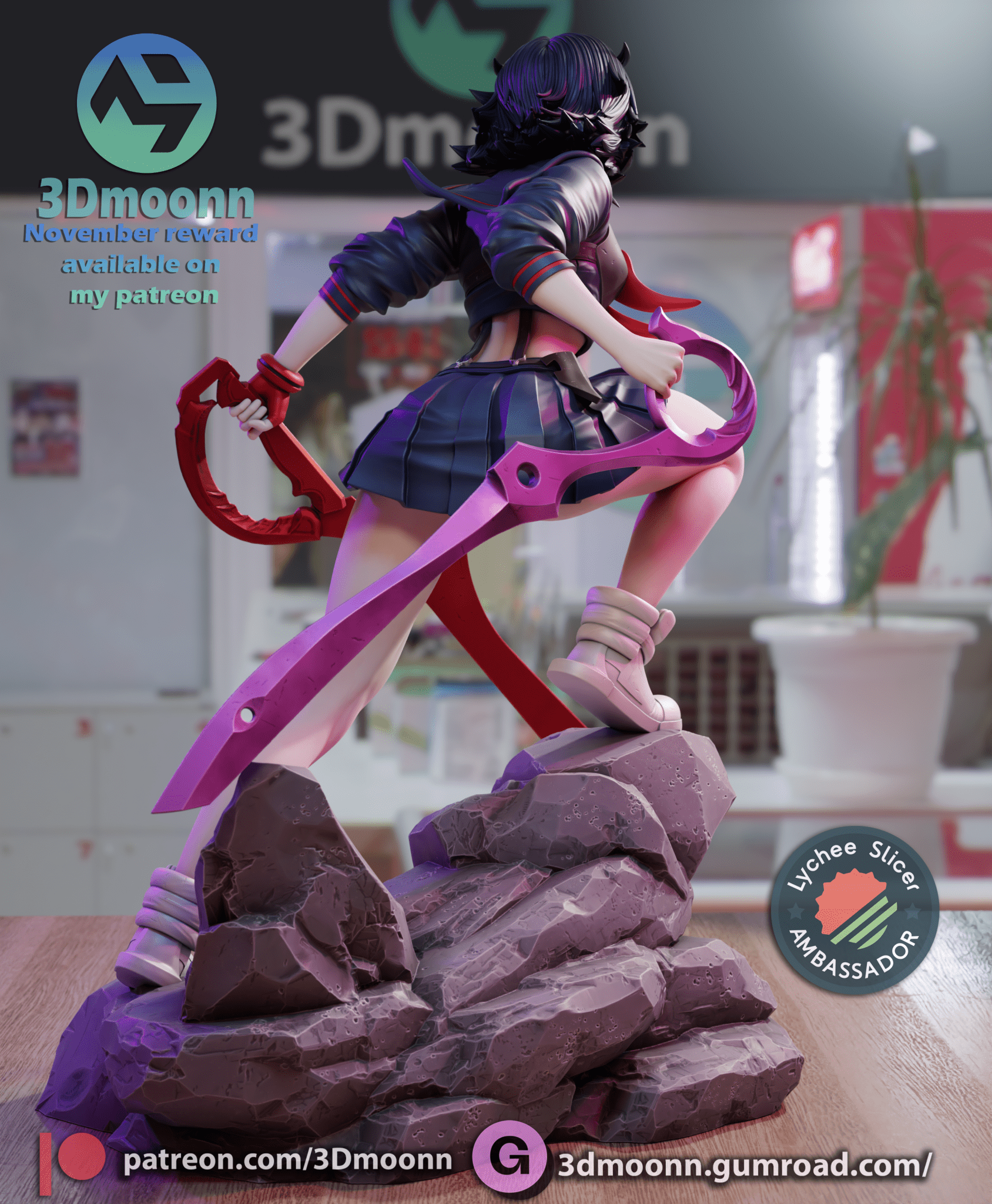 Ryuko Matoi - 3DMoonn - Dark Forge Arts