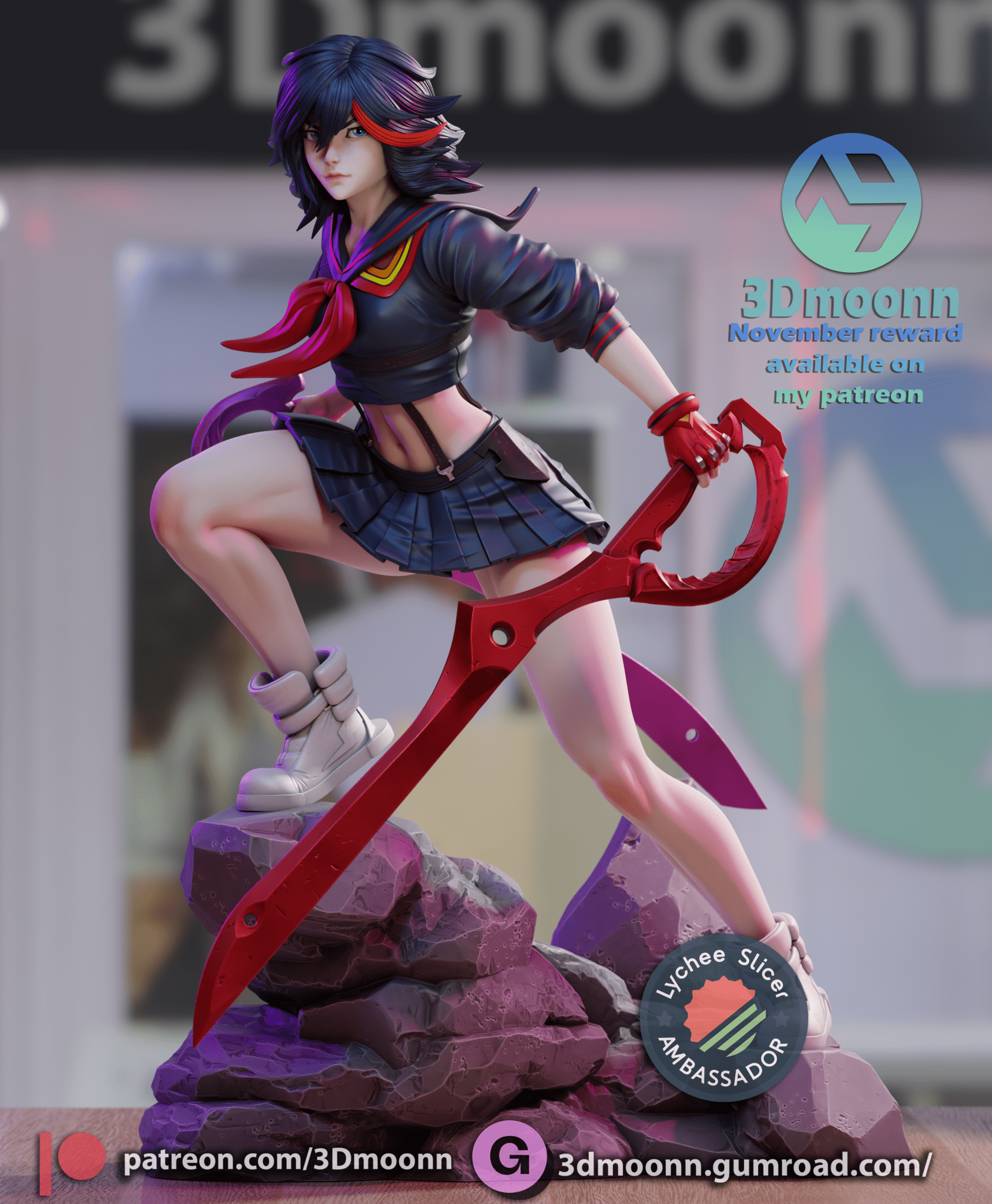 Ryuko Matoi - 3DMoonn - Dark Forge Arts