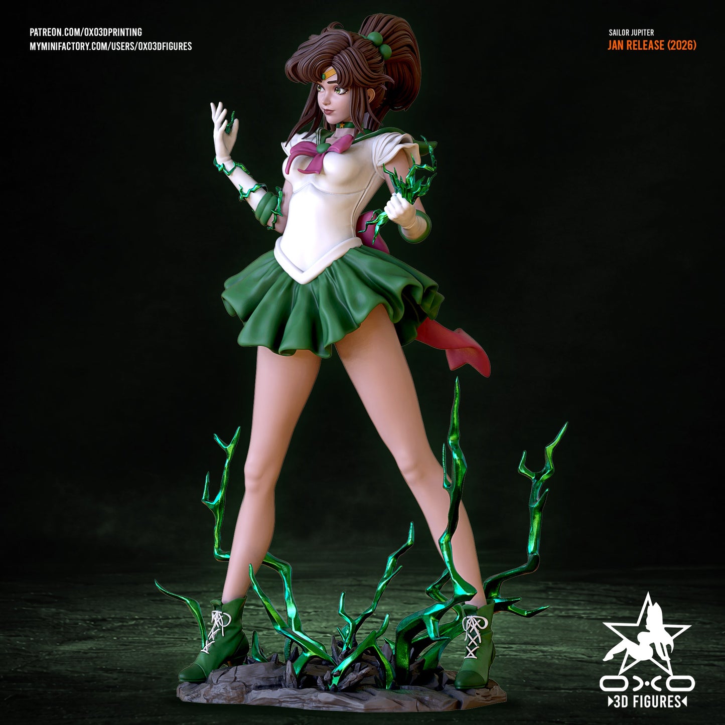 Sailor Jupiter - OXO3D - Dark Forge Arts