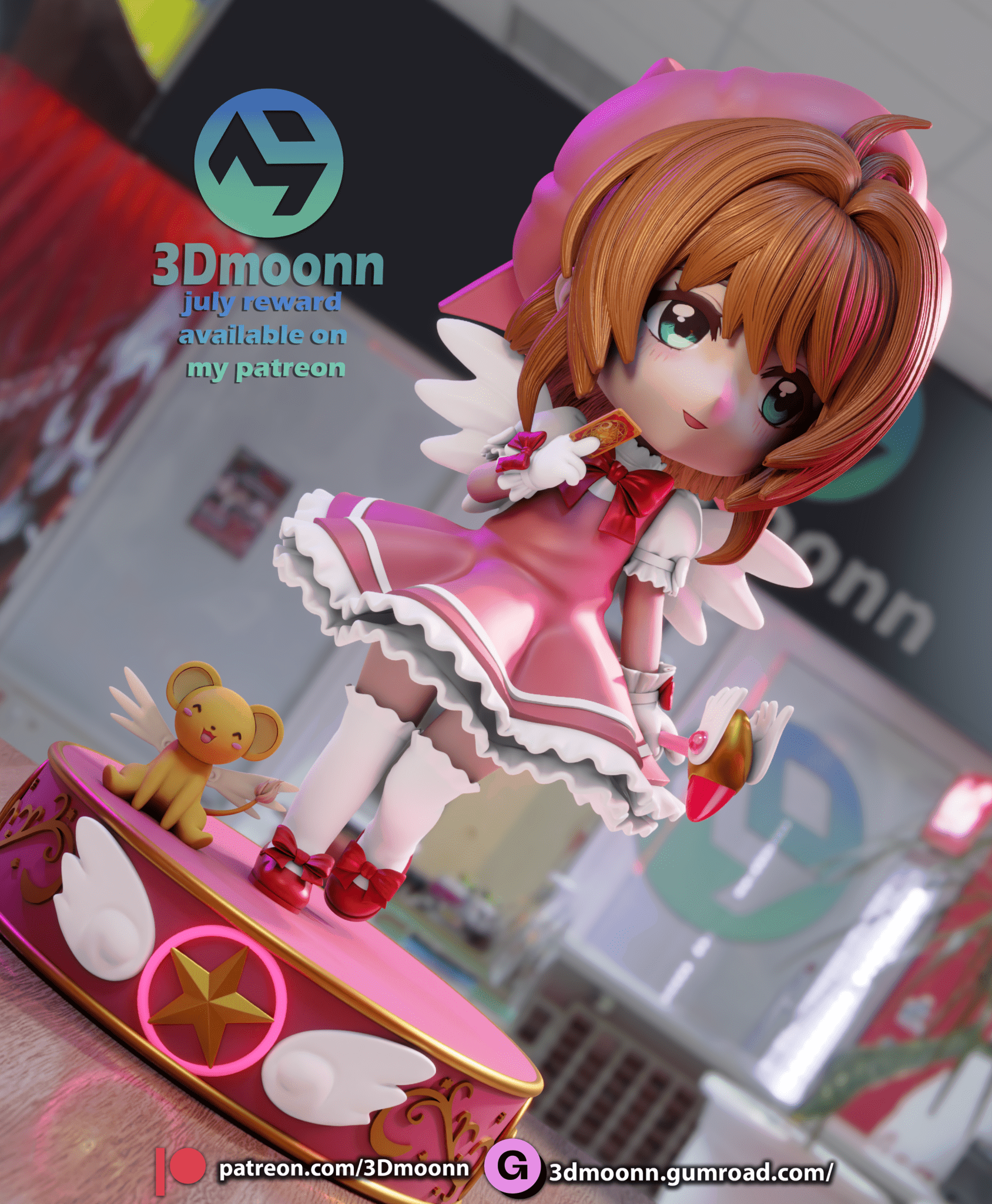 Sakura Chibi - 3DMoonn - Dark Forge Arts