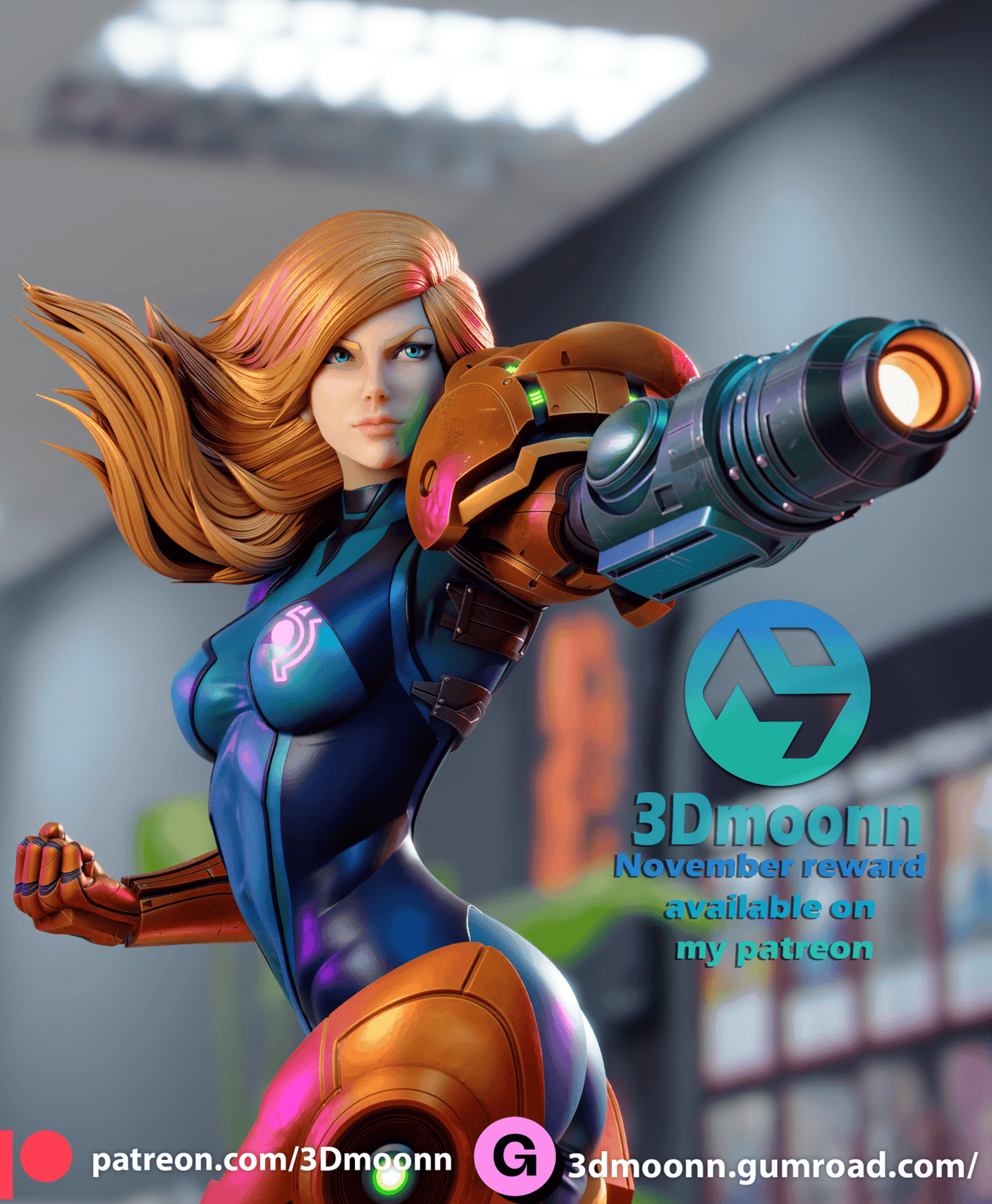Samus - 3DMoonn - Dark Forge Arts