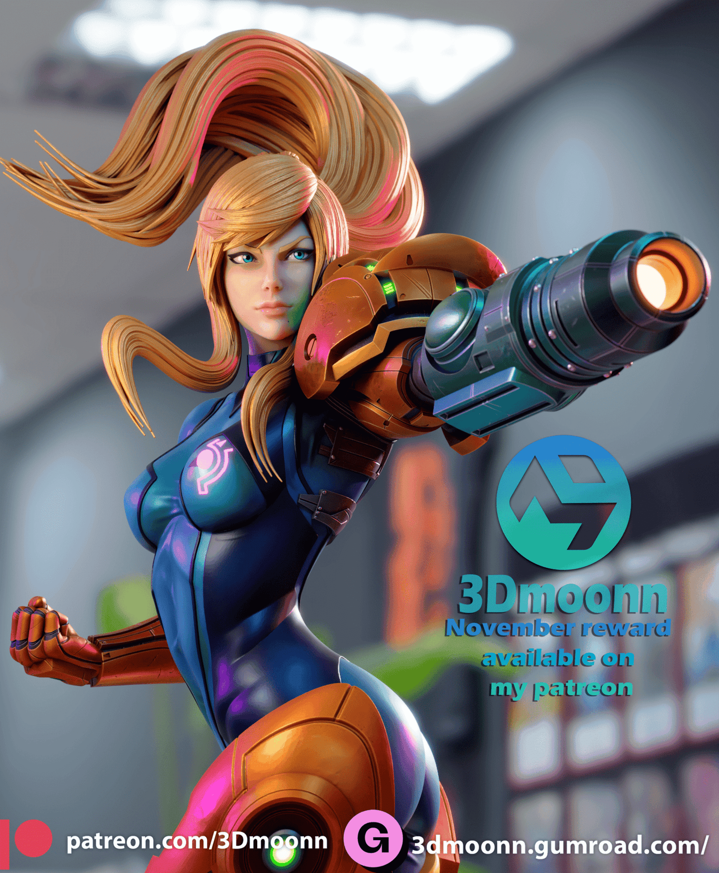 Samus - 3DMoonn - Dark Forge Arts