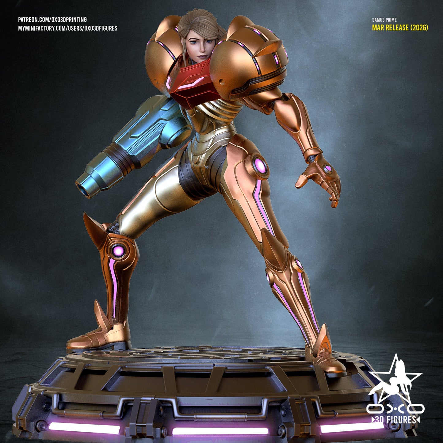 Samus Aran Metroid Prime - OXO3D - Dark Forge Arts