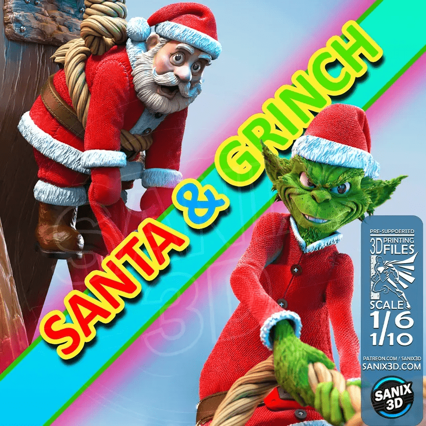 Santa & Grinch - Sanix3D - Dark Forge Arts