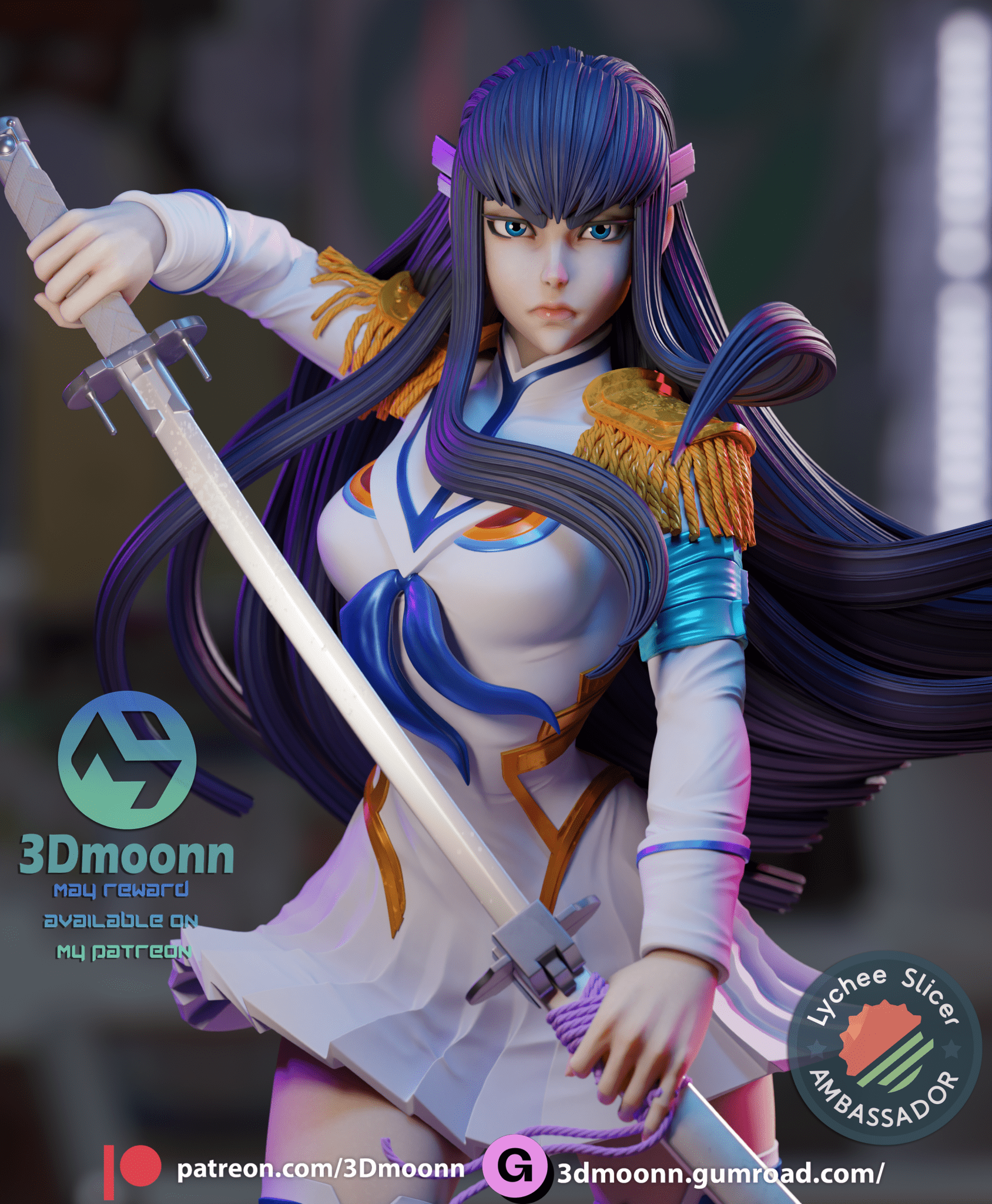 Satsuki Kiryuin - 3DMoonn - Dark Forge Arts