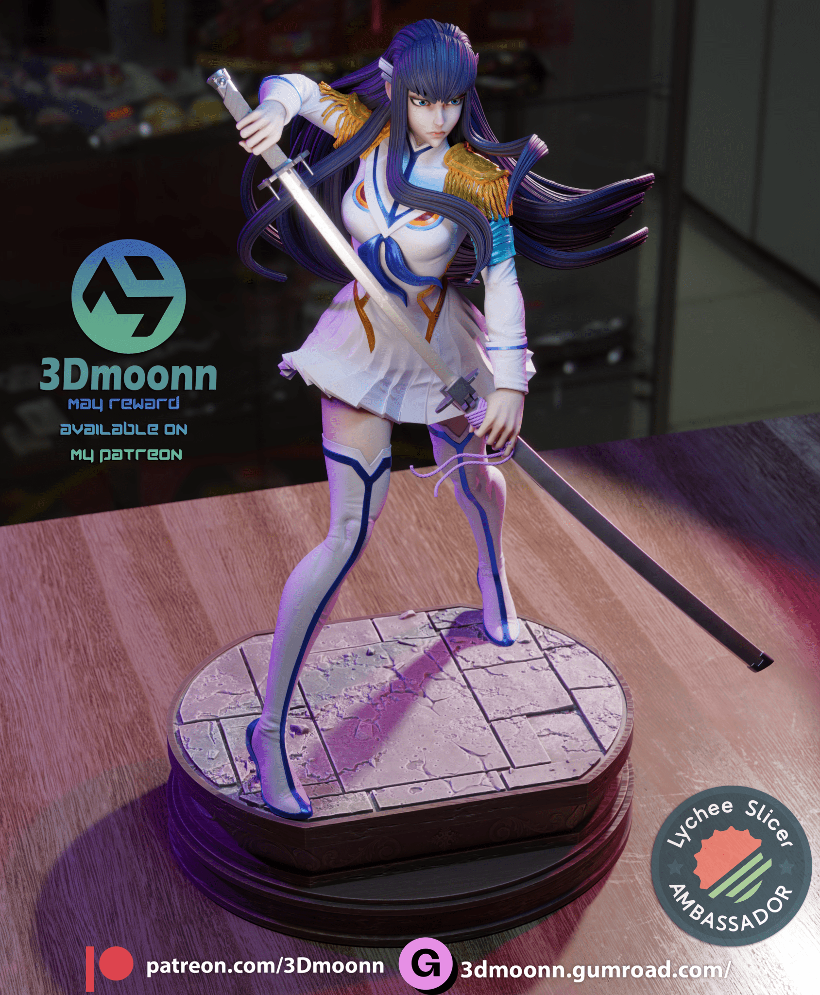 Satsuki Kiryuin - 3DMoonn - Dark Forge Arts
