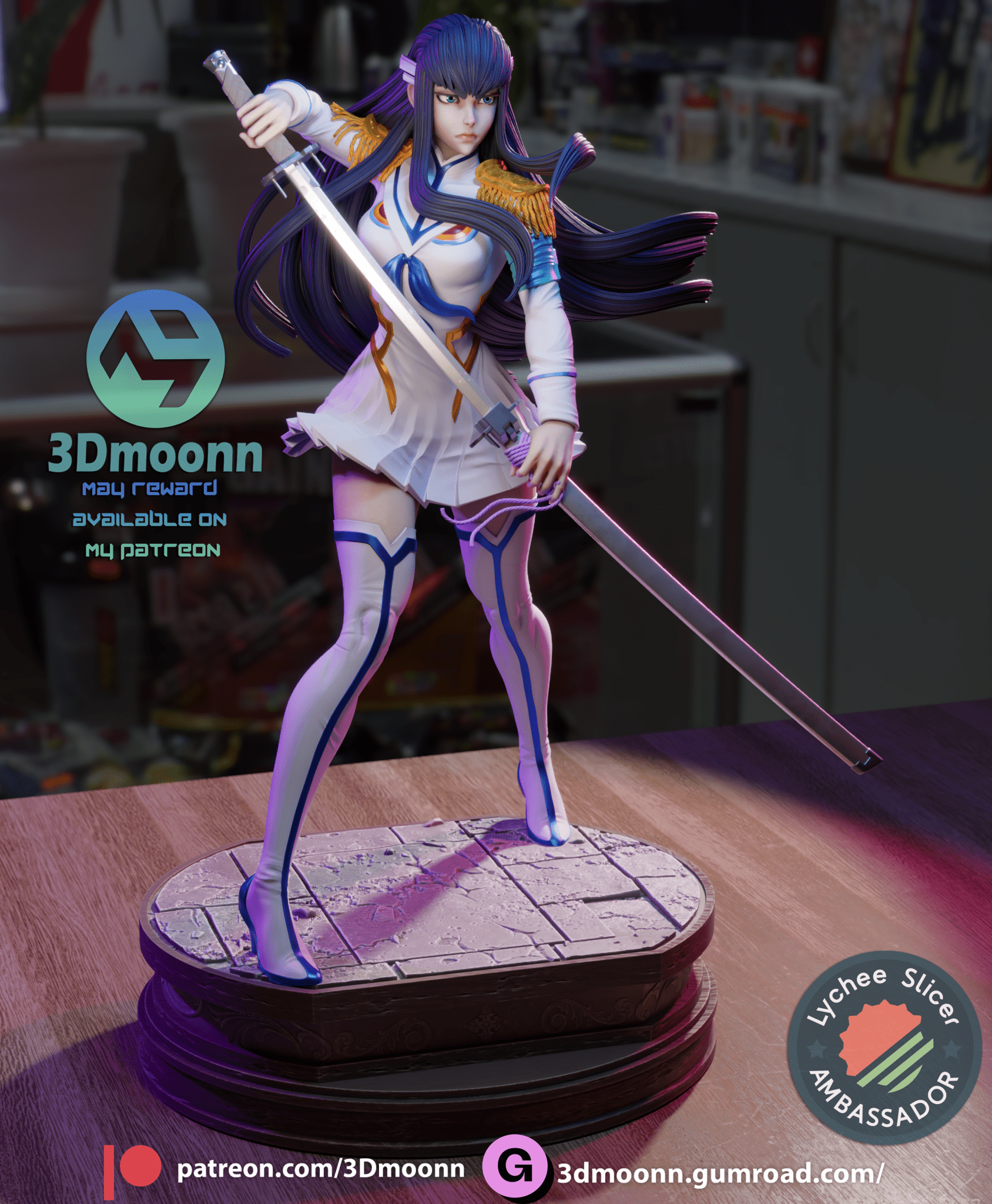 Satsuki Kiryuin - 3DMoonn - Dark Forge Arts