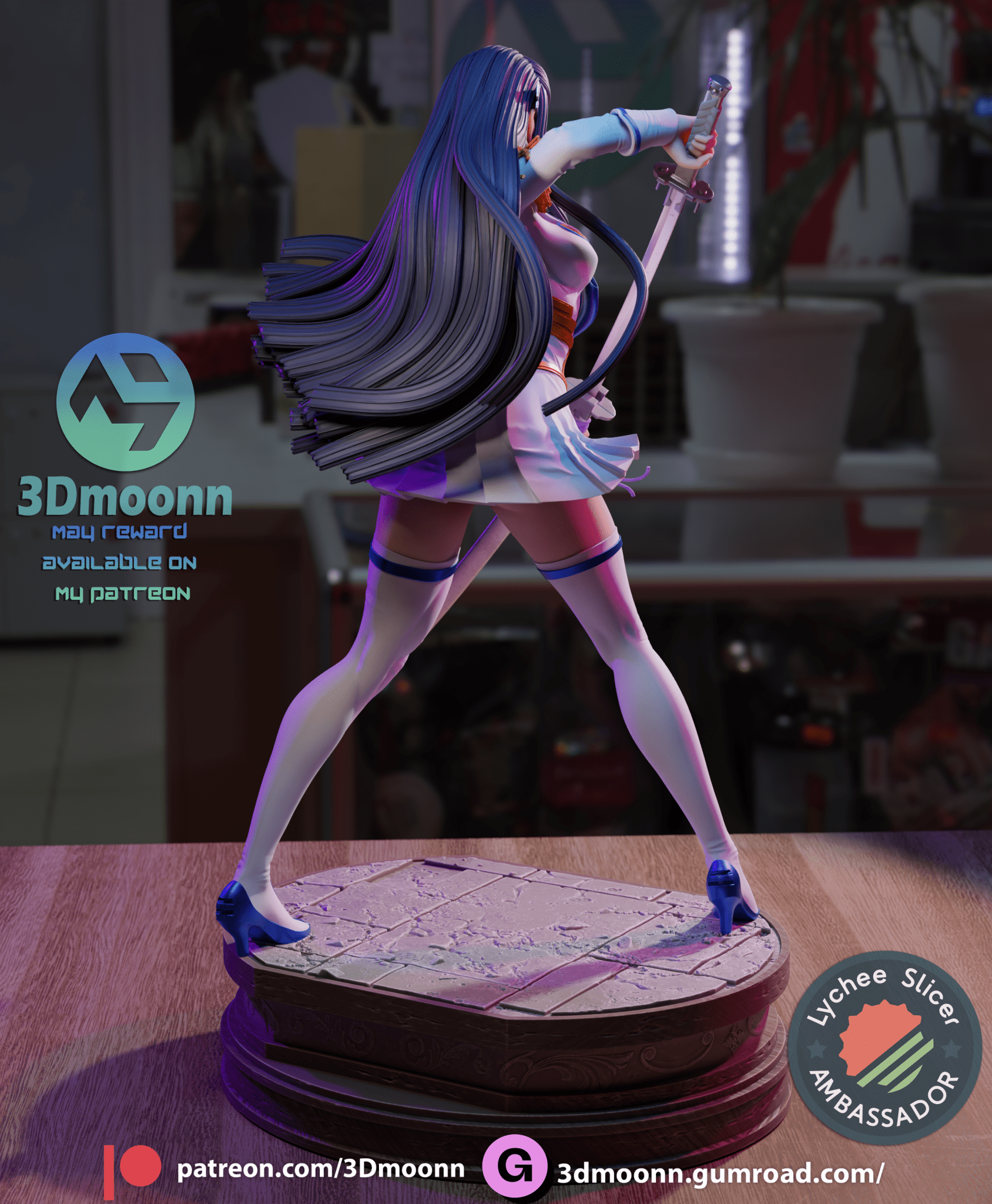 Satsuki Kiryuin - 3DMoonn - Dark Forge Arts