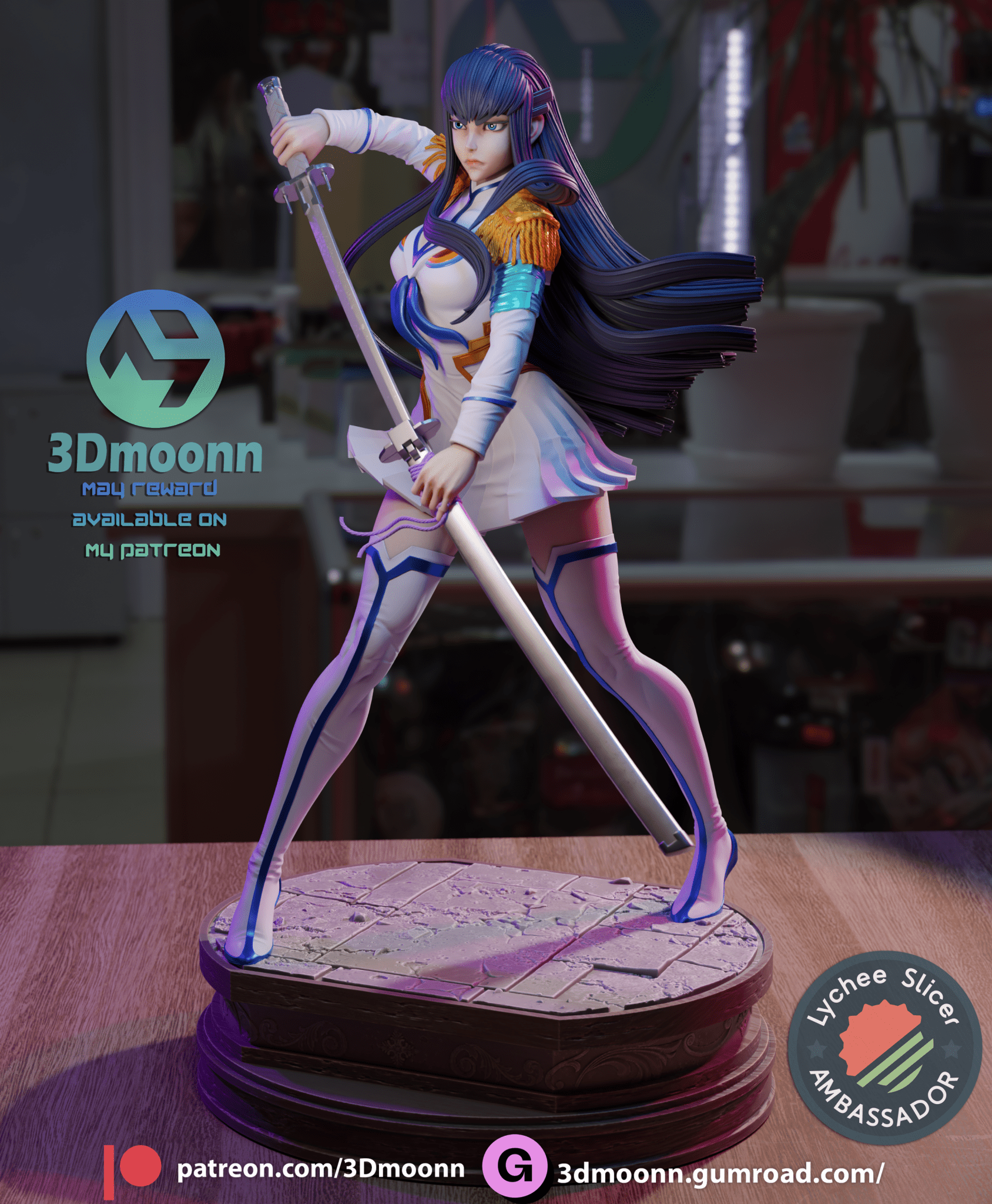 Satsuki Kiryuin - 3DMoonn - Dark Forge Arts