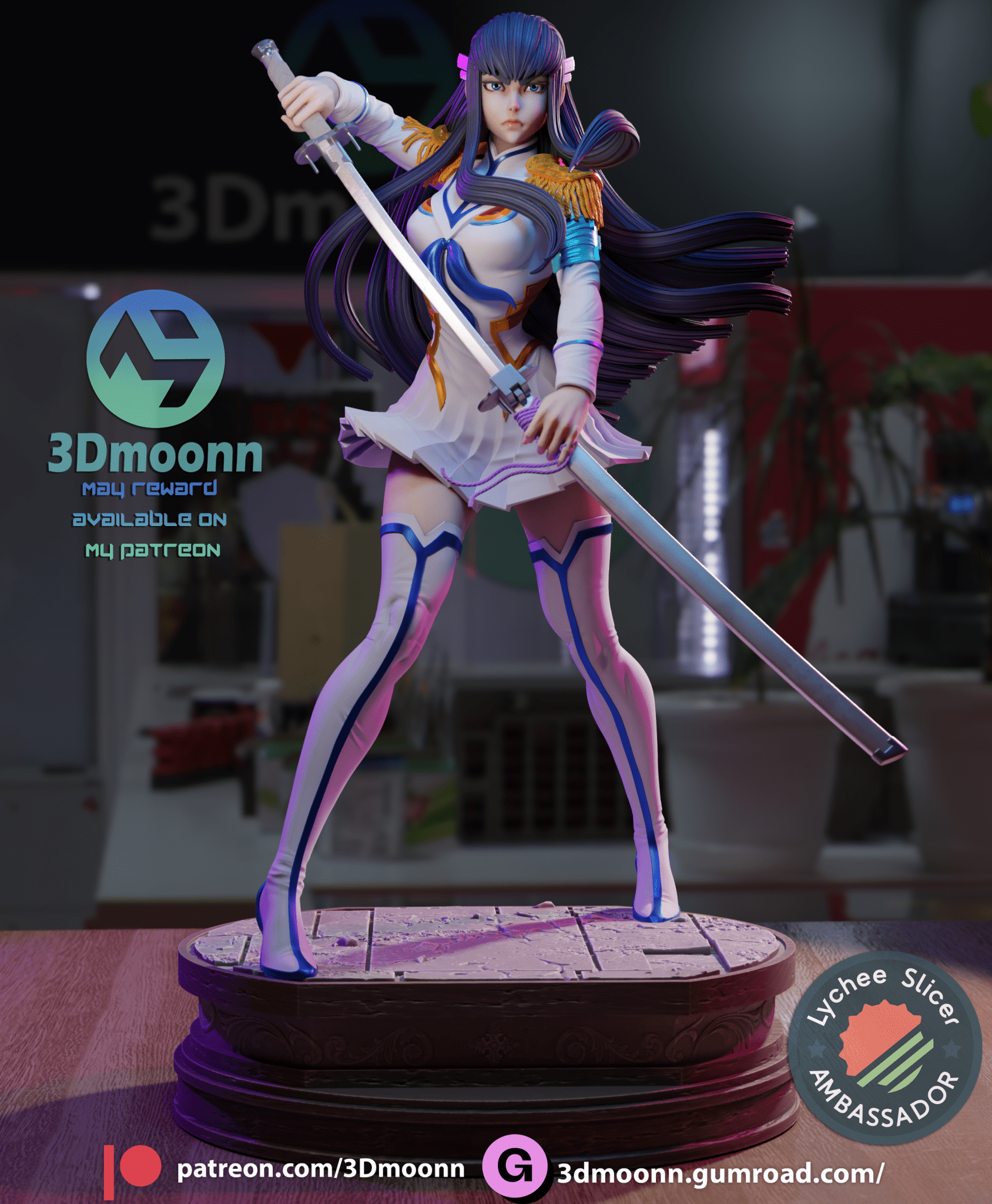 Satsuki Kiryuin - 3DMoonn - Dark Forge Arts