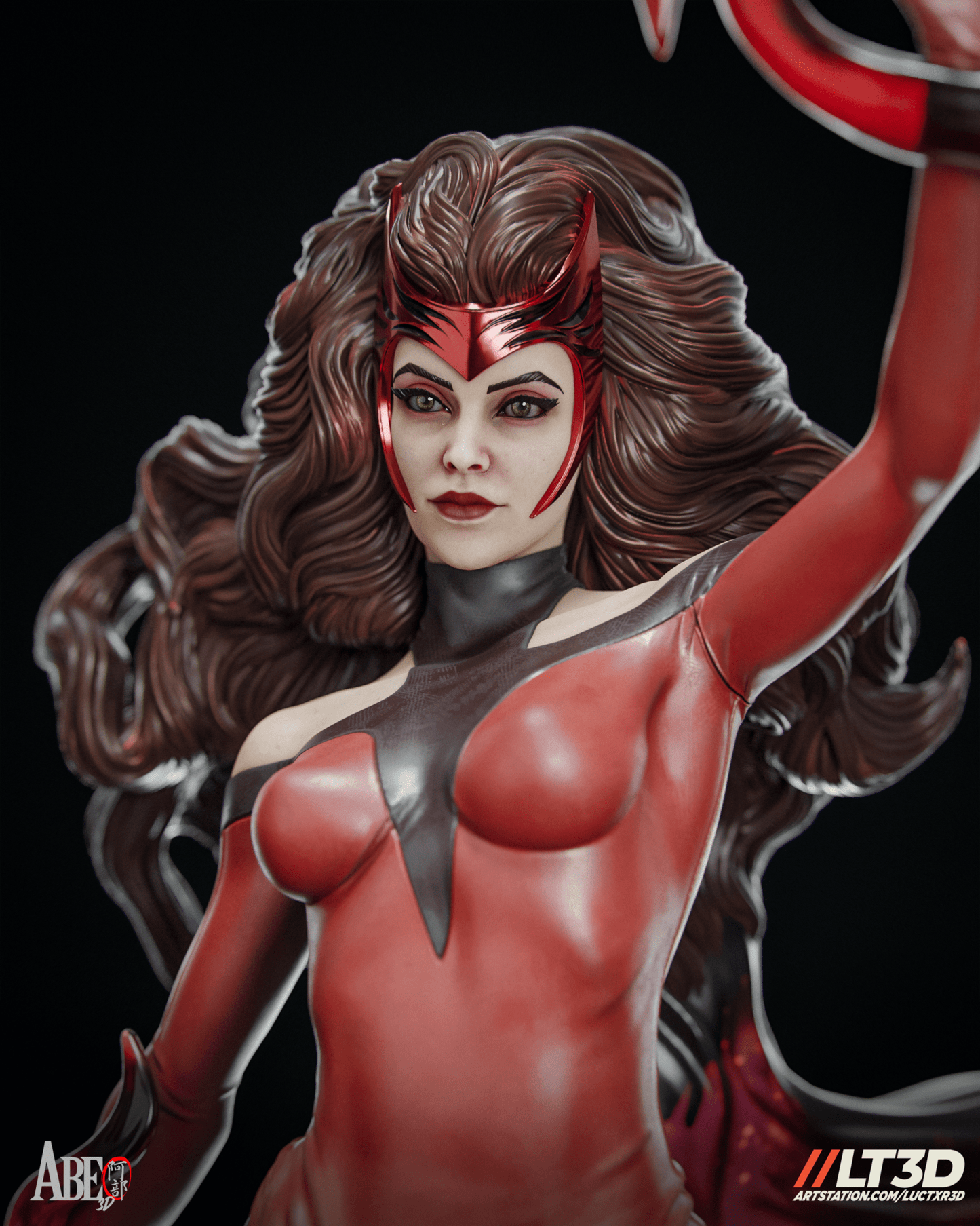 Scarlet Witch Hellfire - Abe3D - Dark Forge Arts