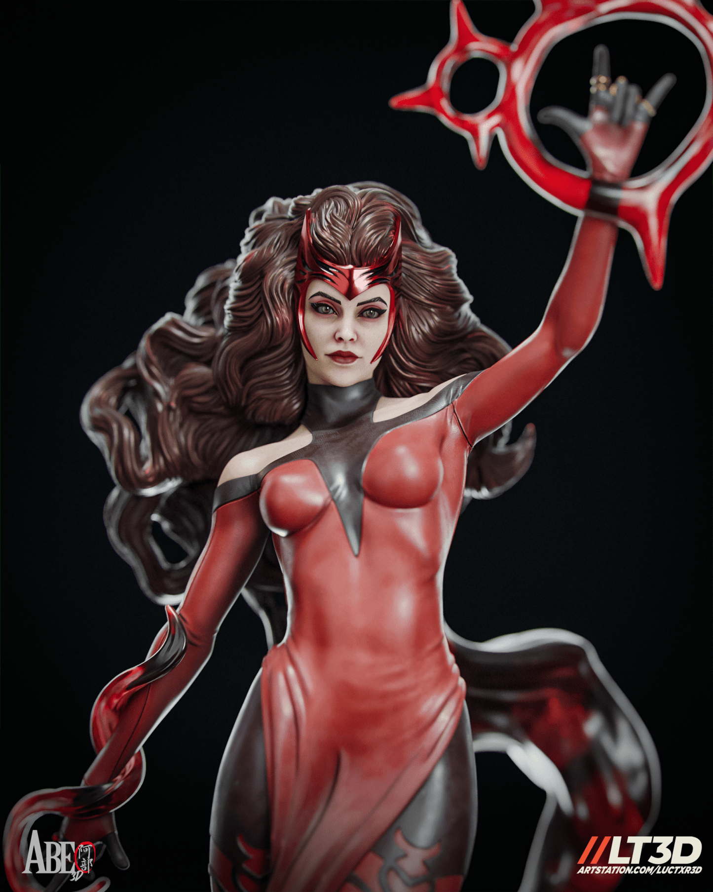 Scarlet Witch Hellfire - Abe3D - Dark Forge Arts