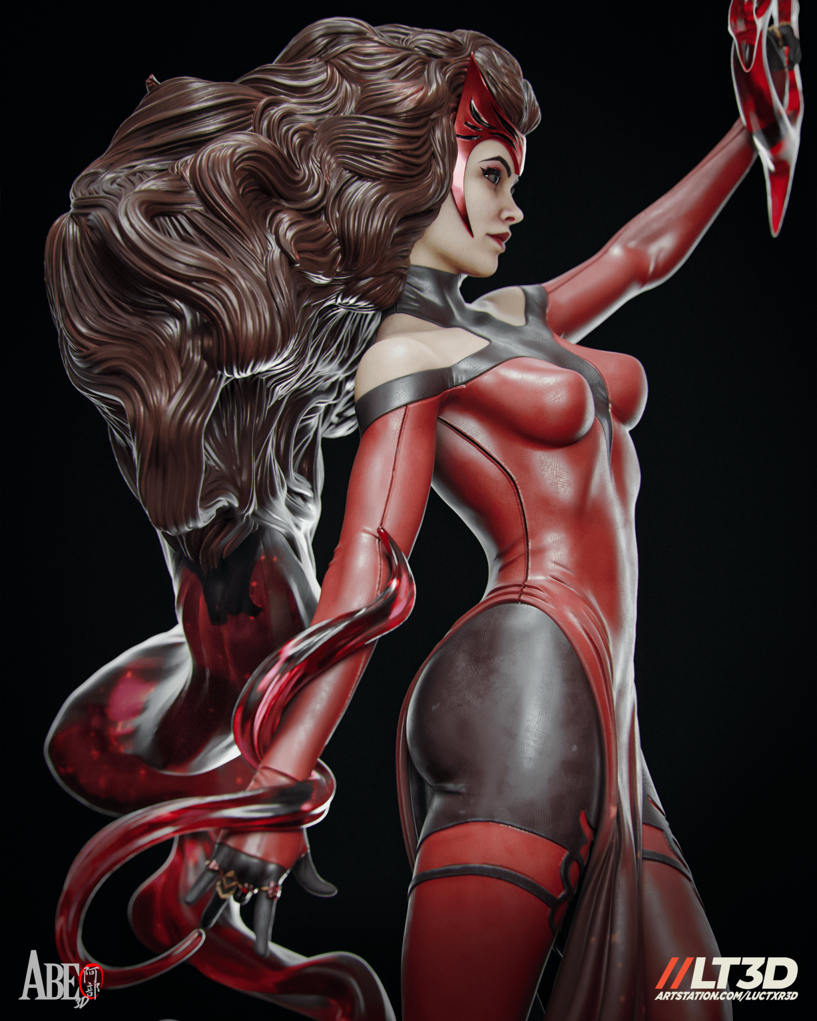 Scarlet Witch Hellfire - Abe3D - Dark Forge Arts