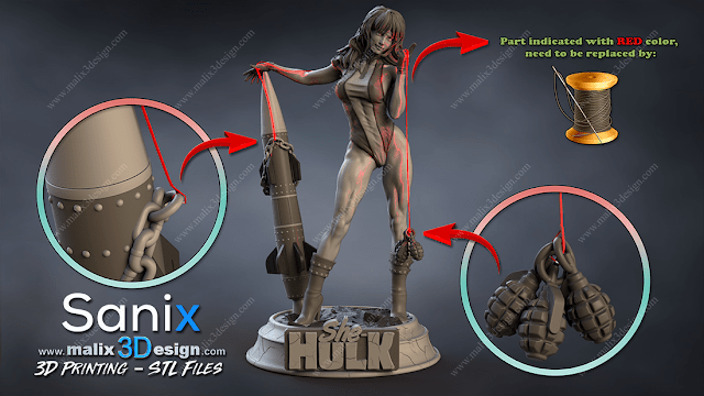 She Hulk - Sanix3D - Dark Forge Arts