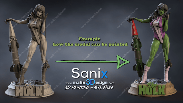 She Hulk - Sanix3D - Dark Forge Arts