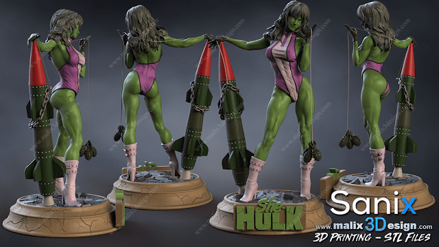 She Hulk - Sanix3D - Dark Forge Arts