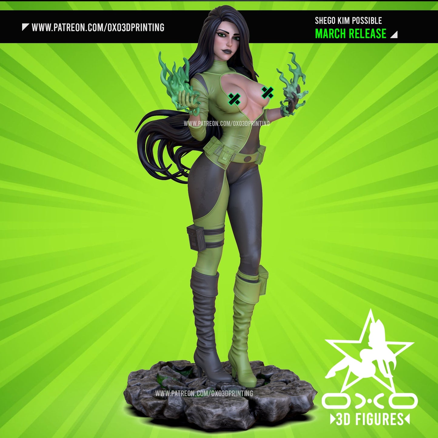 Shego - OXO3D - Dark Forge Arts