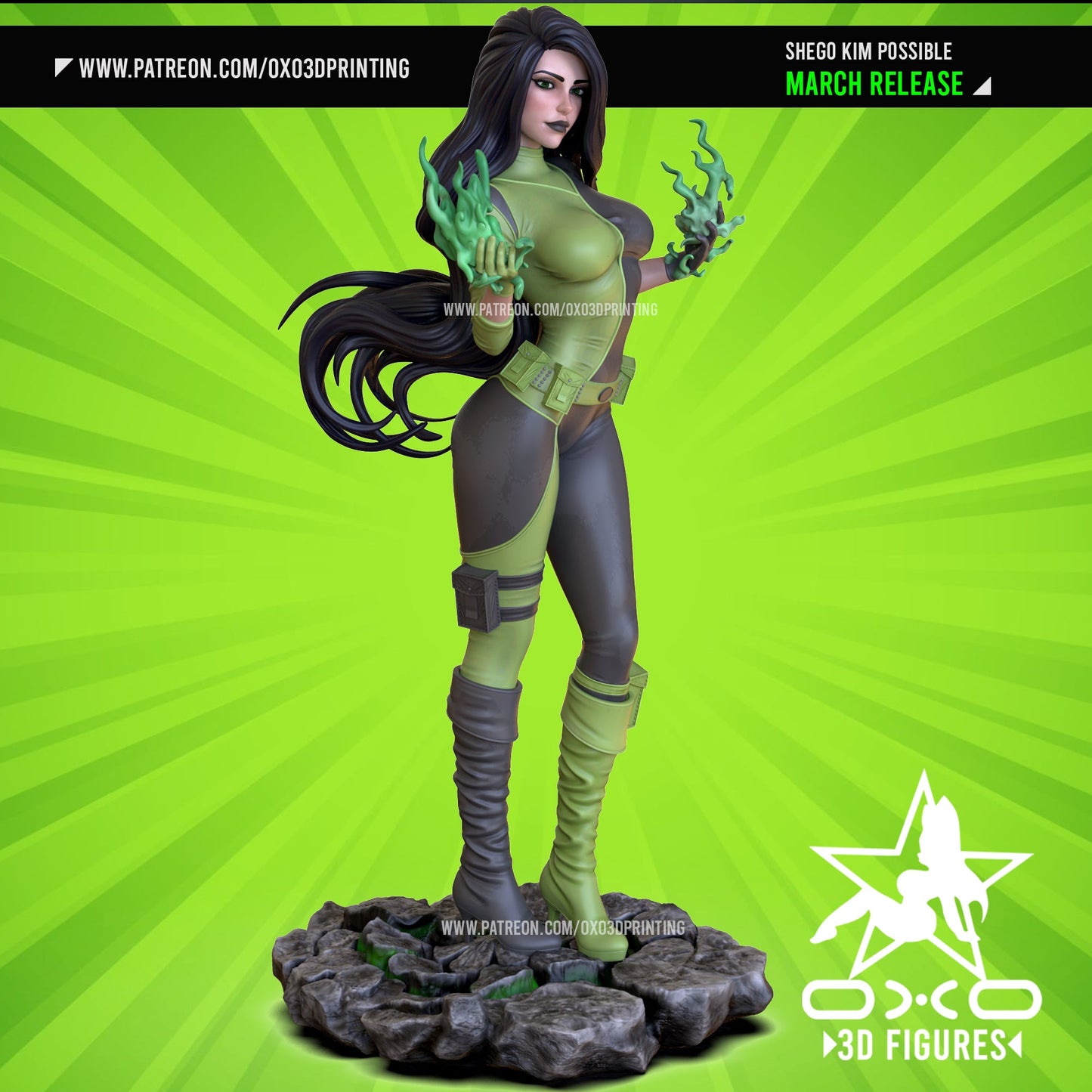 Shego - OXO3D - Dark Forge Arts