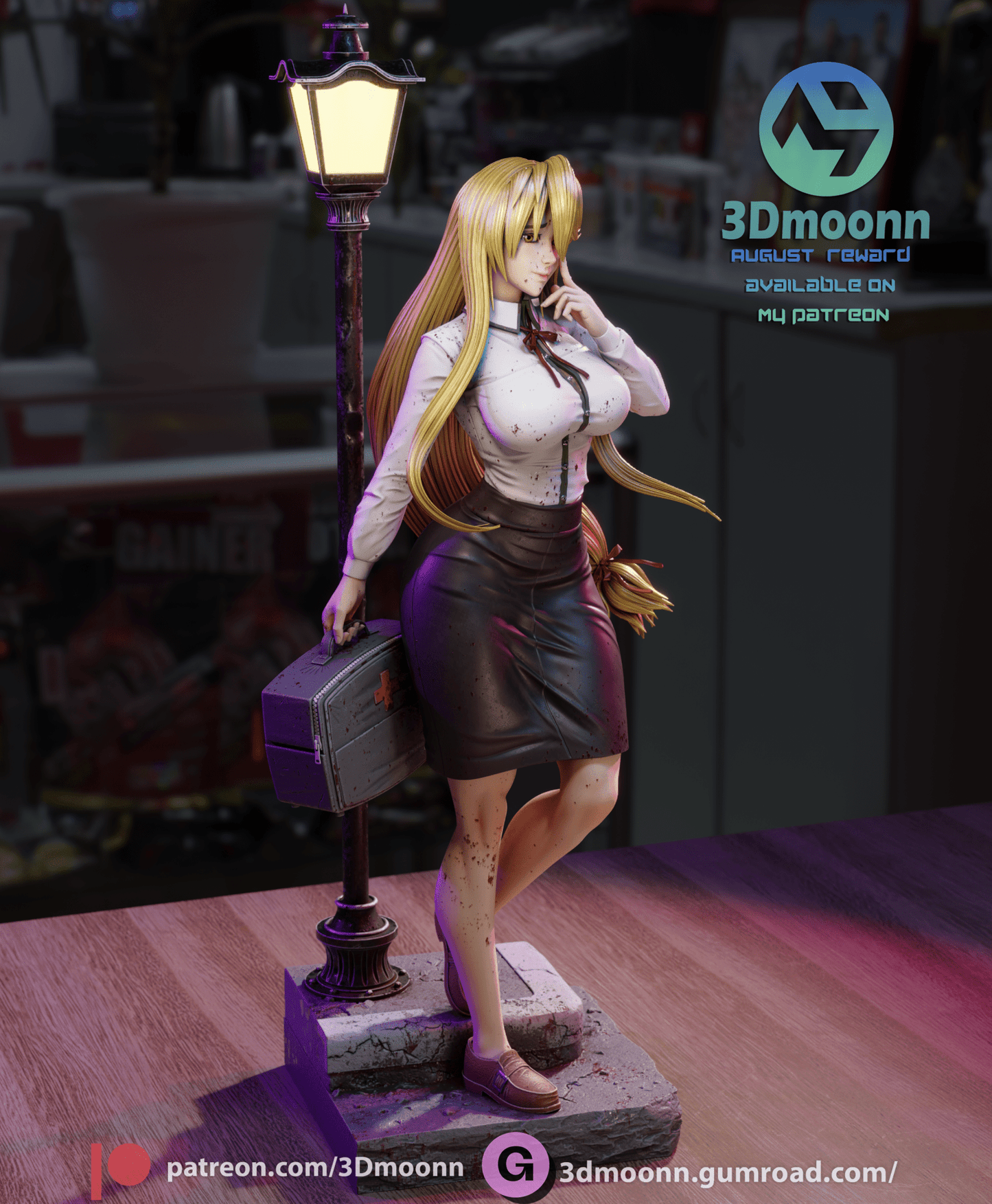 Shizuka Marikawa - 3DMoonn - Dark Forge Arts