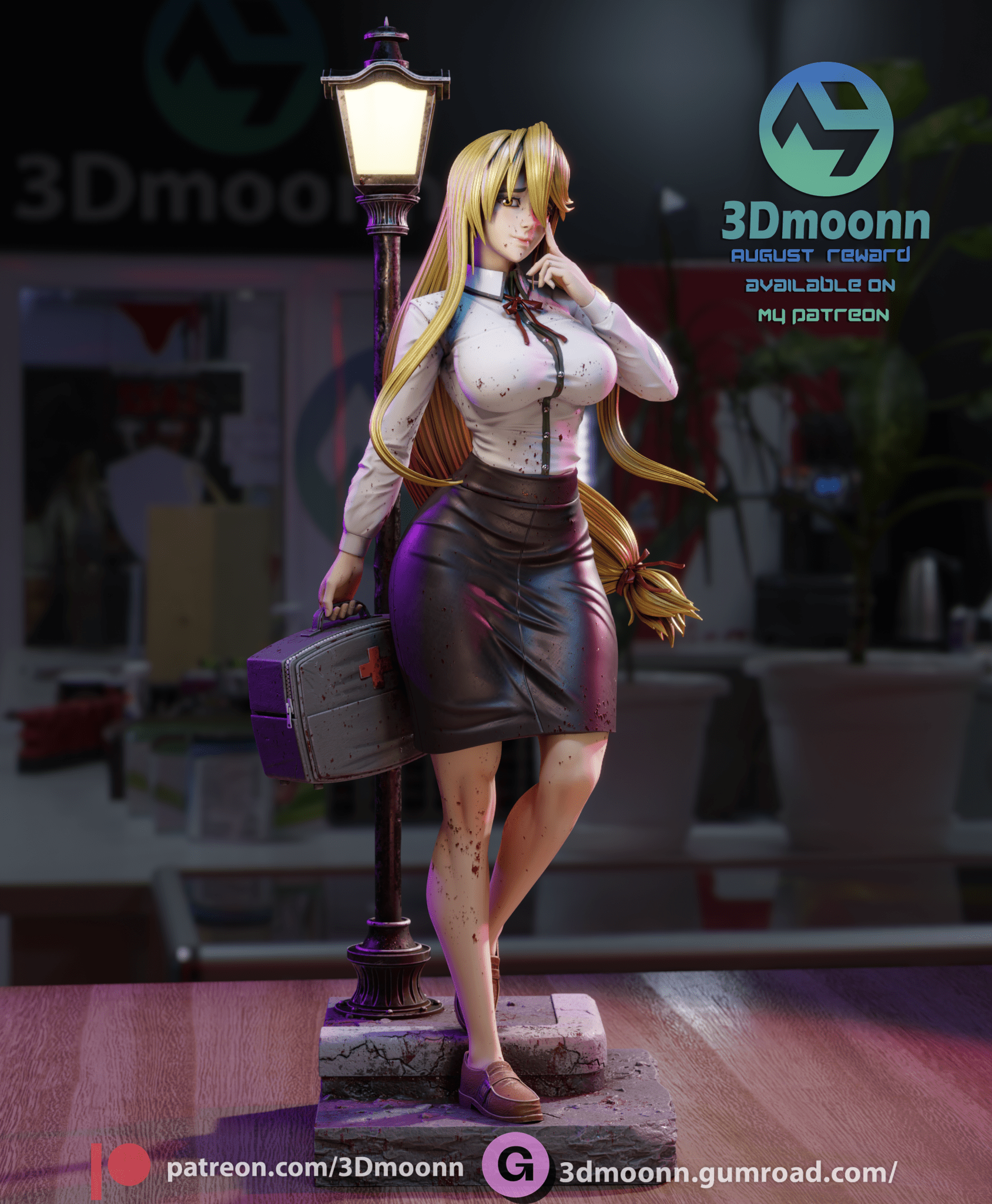 Shizuka Marikawa - 3DMoonn - Dark Forge Arts