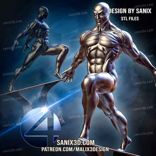 Silver Surfer - Fantastic Four - Sanix3D - Dark Forge Arts
