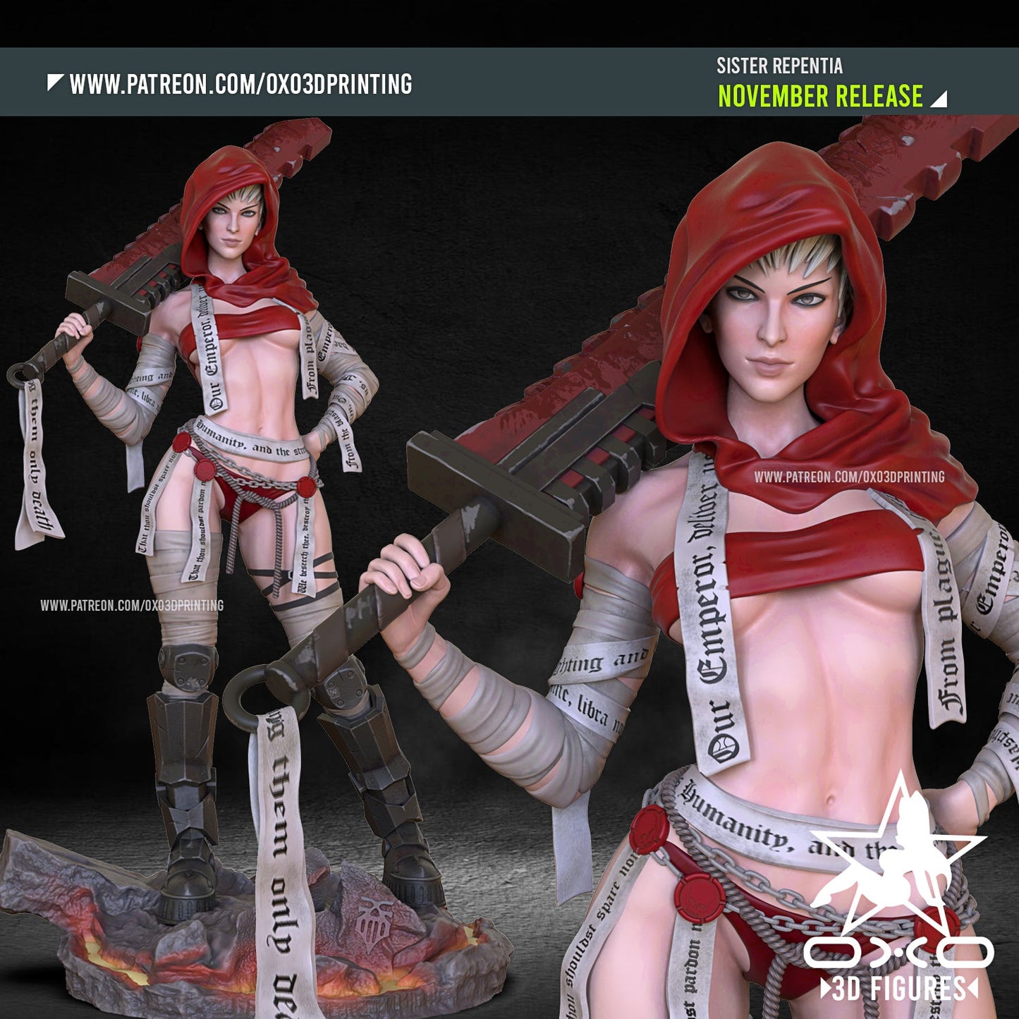 Sister Repentia - OXO3D - Dark Forge Arts