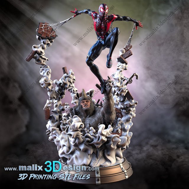 Spider - Man Miles Morale - Sanix3D - Dark Forge Arts