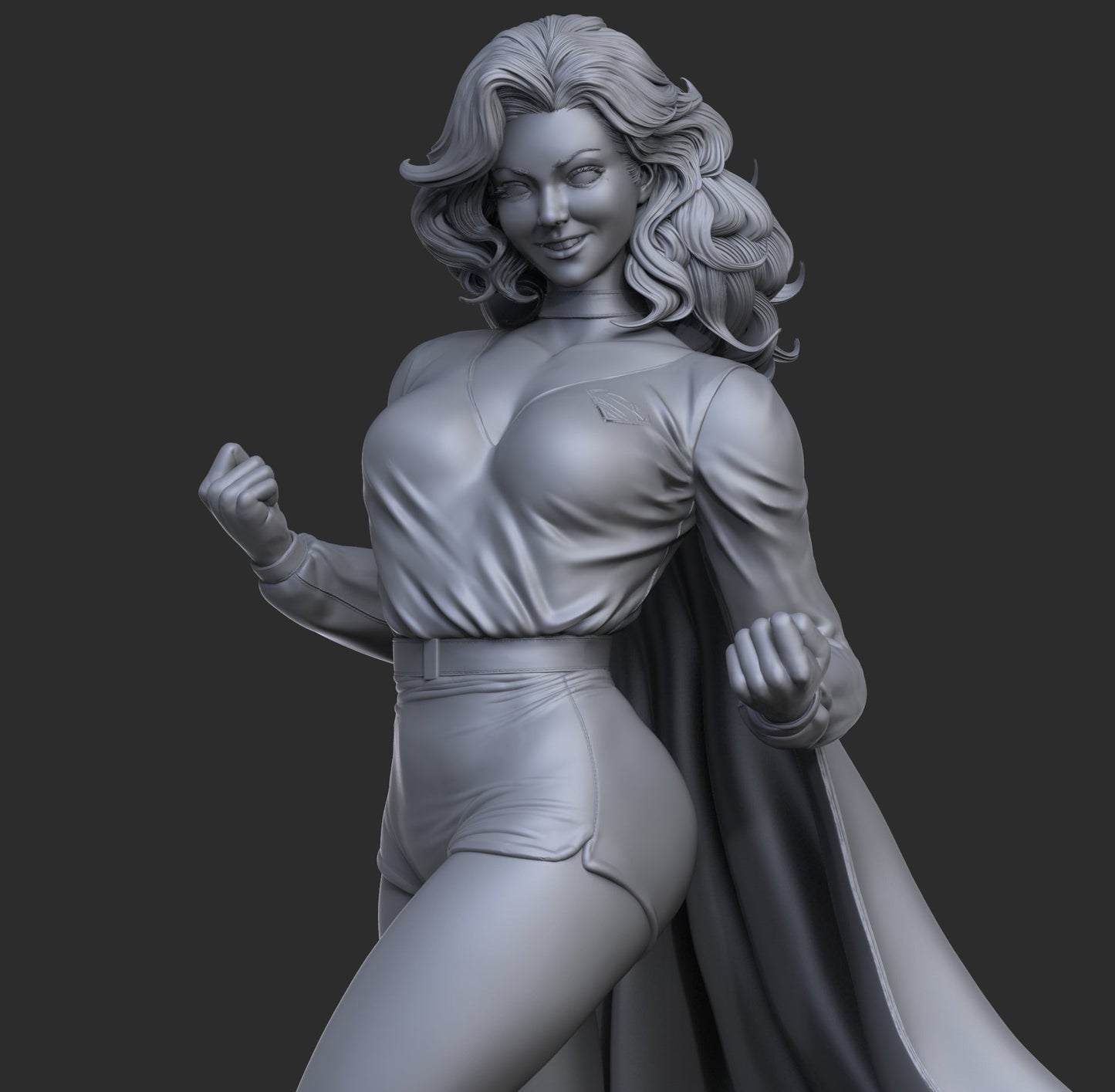 Supergirl Retro - Abe3D - Dark Forge Arts