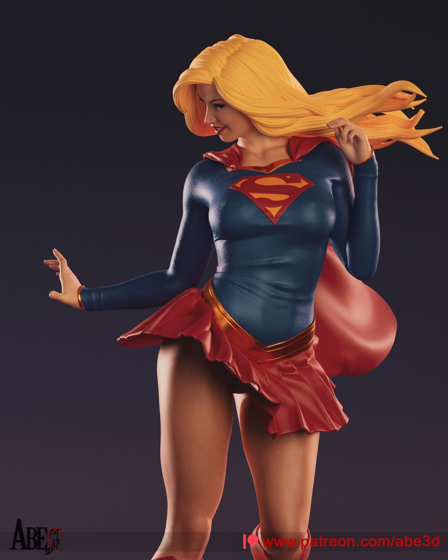 Supergirl v1 - Abe3D - Dark Forge Arts