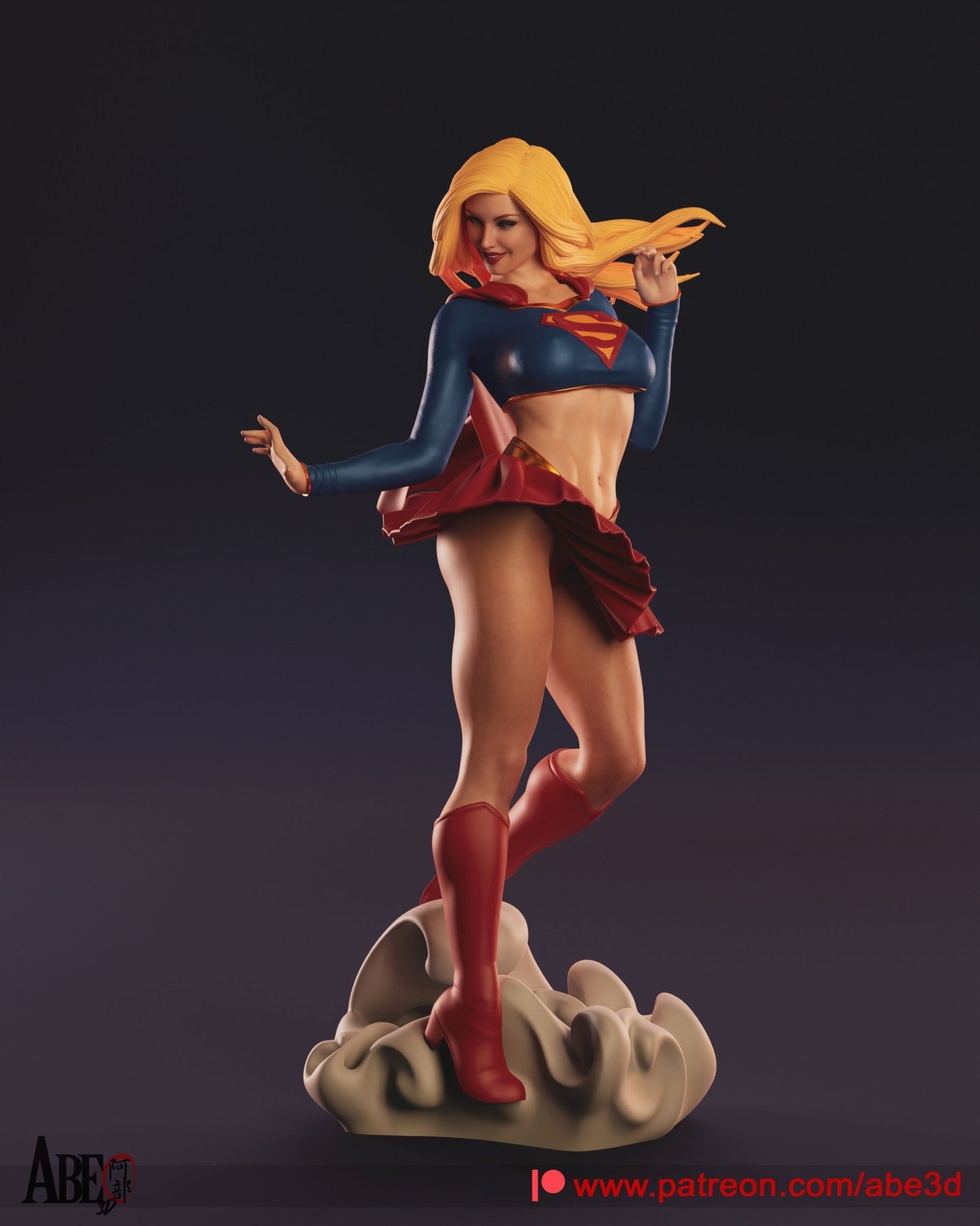 Supergirl v1 - Abe3D - Dark Forge Arts