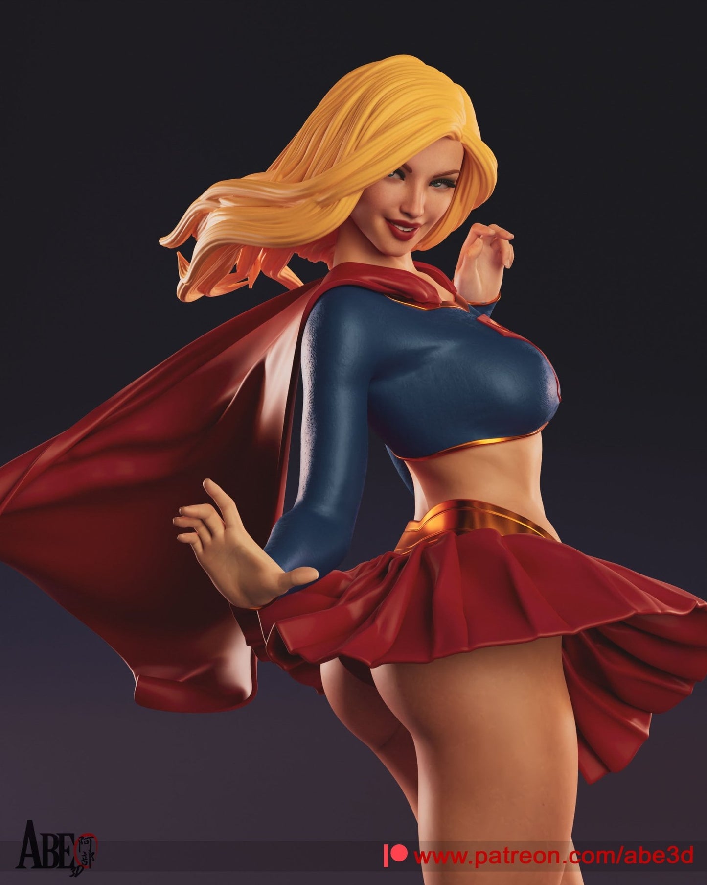 Supergirl v1 - Abe3D - Dark Forge Arts
